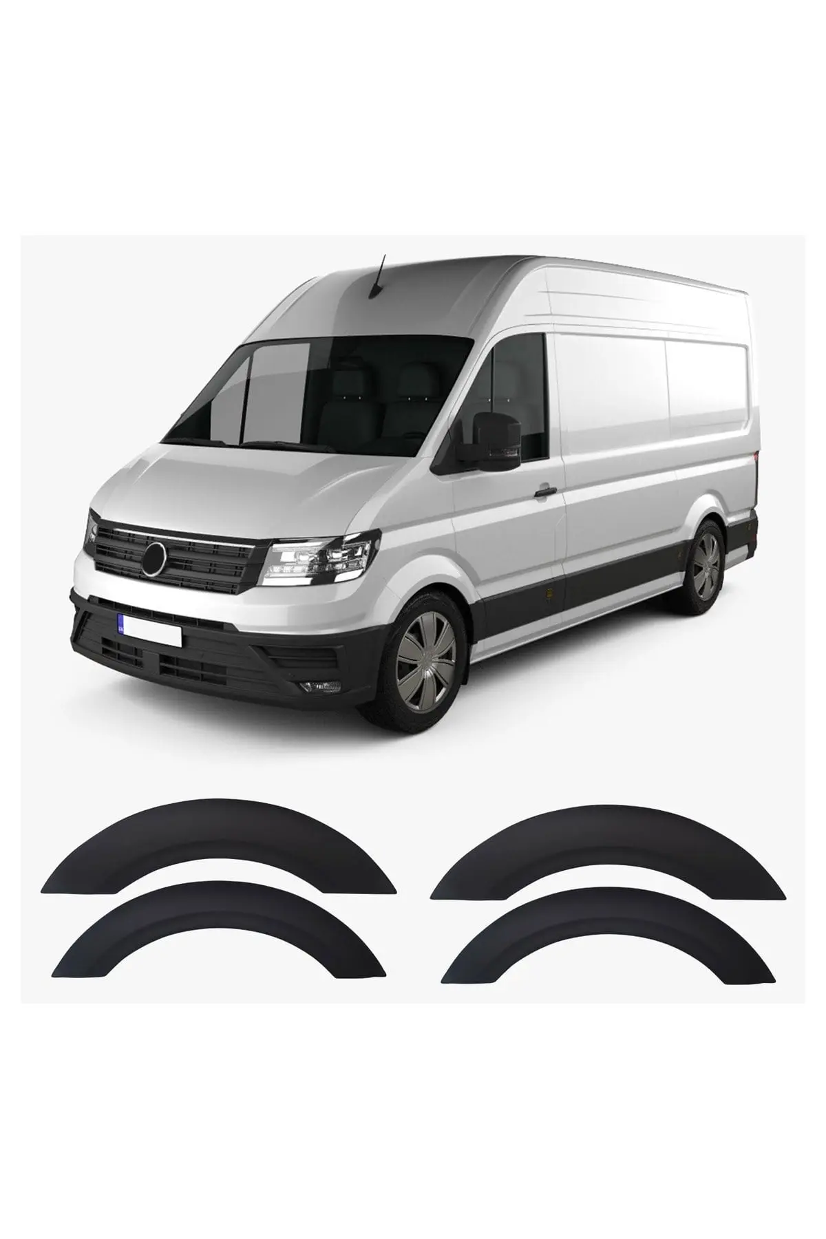 Volkswagen Crafter 2018 ve Sonrası Uyumlu Çamurluk Dodik Seti 4 Parça ABS Mat Siyah (1)