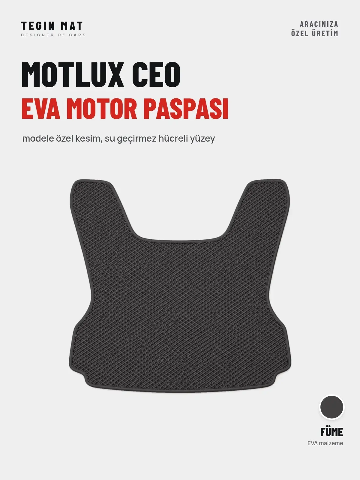 Motlux Ceo EVA Motor Paspası Füme – Modele Özel Kesim (1)