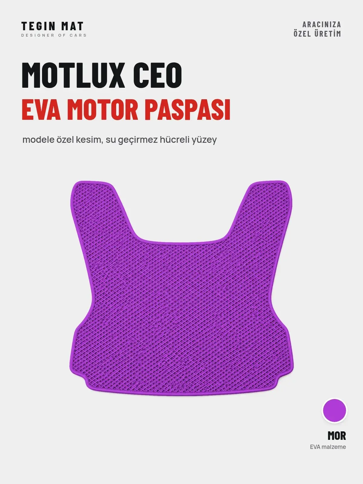 Motlux Ceo EVA Motor Paspası Mor – Modele Özel Kesim (1)