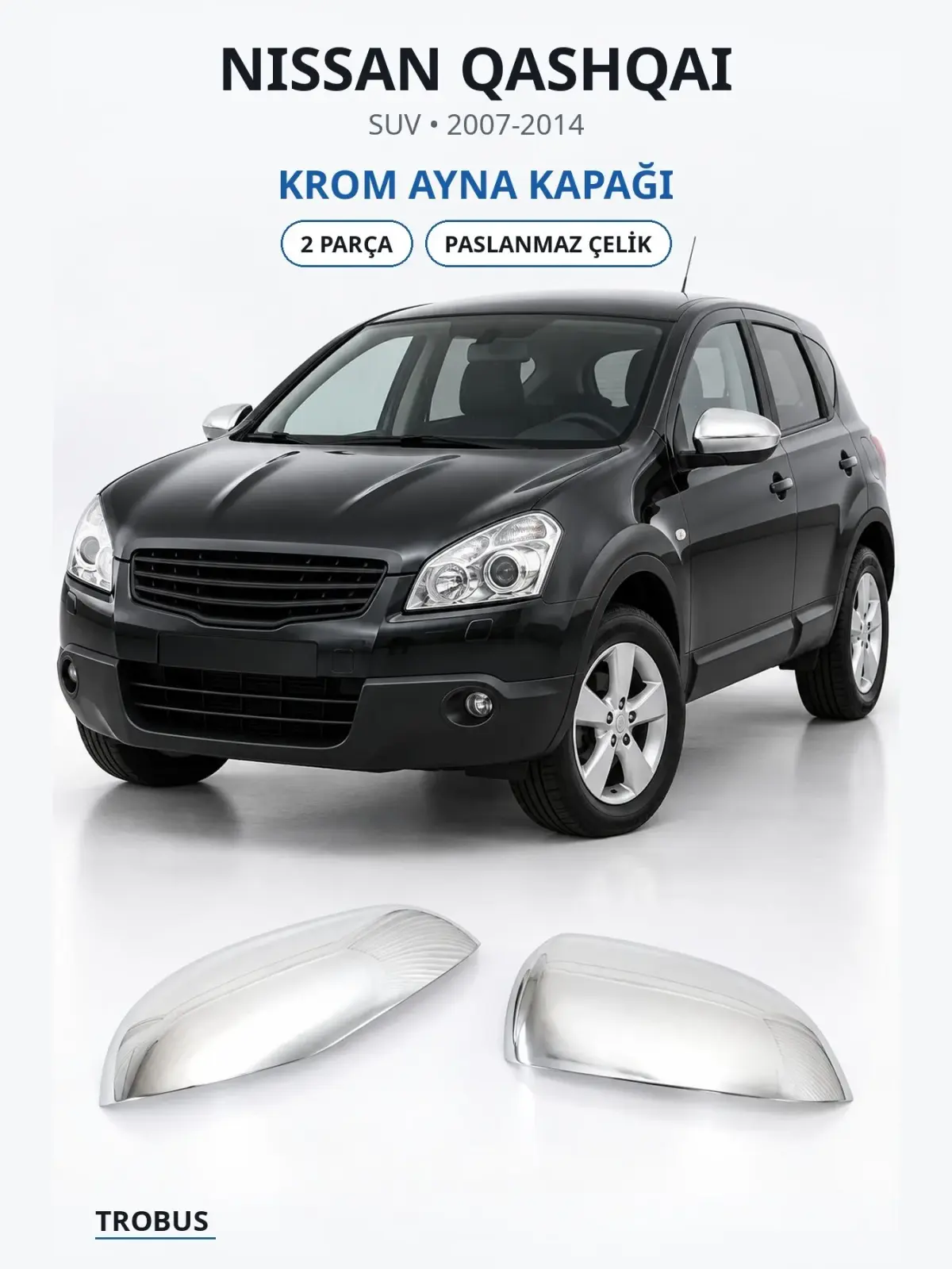 Nissan Qashqai krom ayna kapağı 1