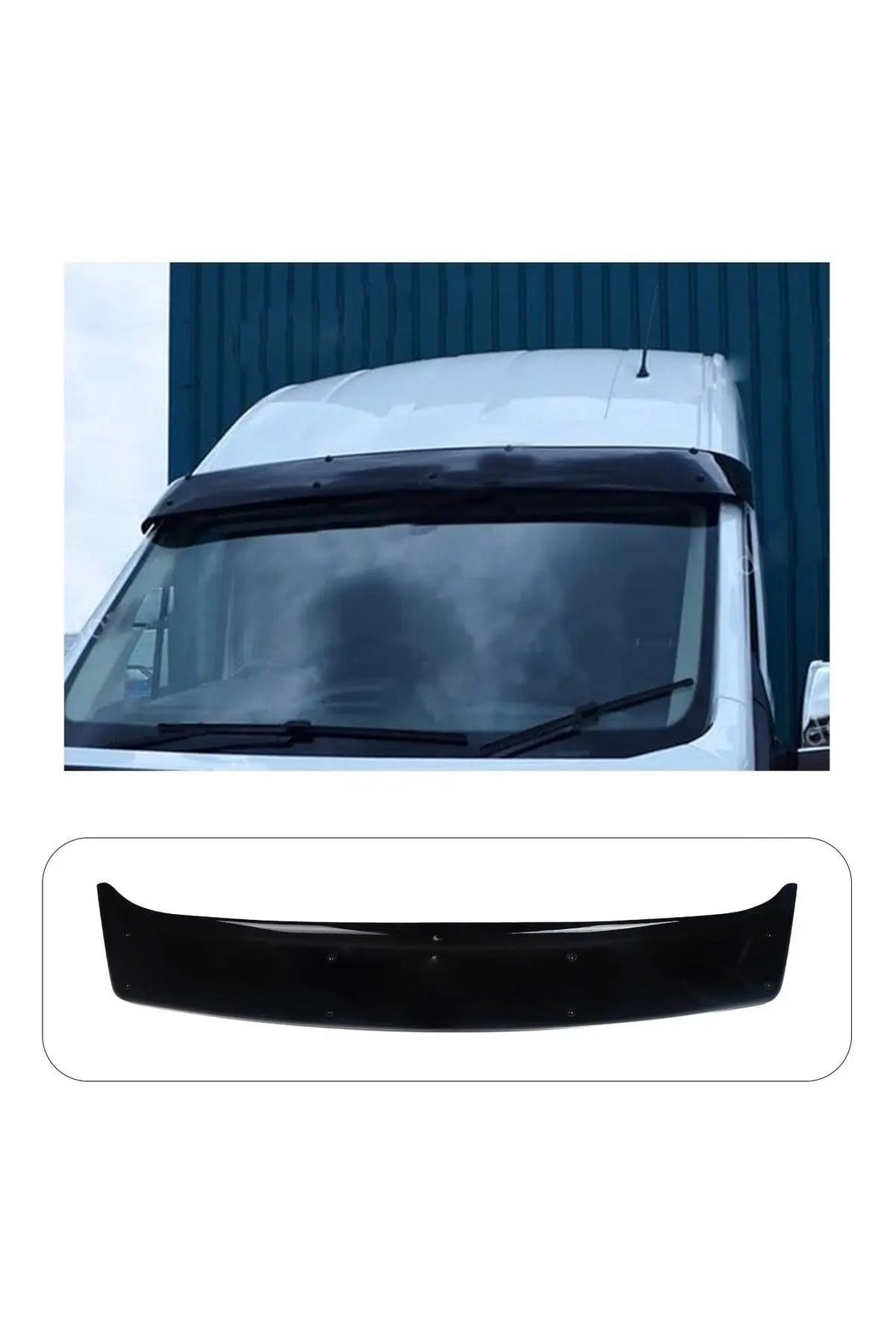 Ford Transit 2019 ve Sonrası Uyumlu Ön Cam Dış Güneşlik (Sunvisor) ABS Siyah (1)