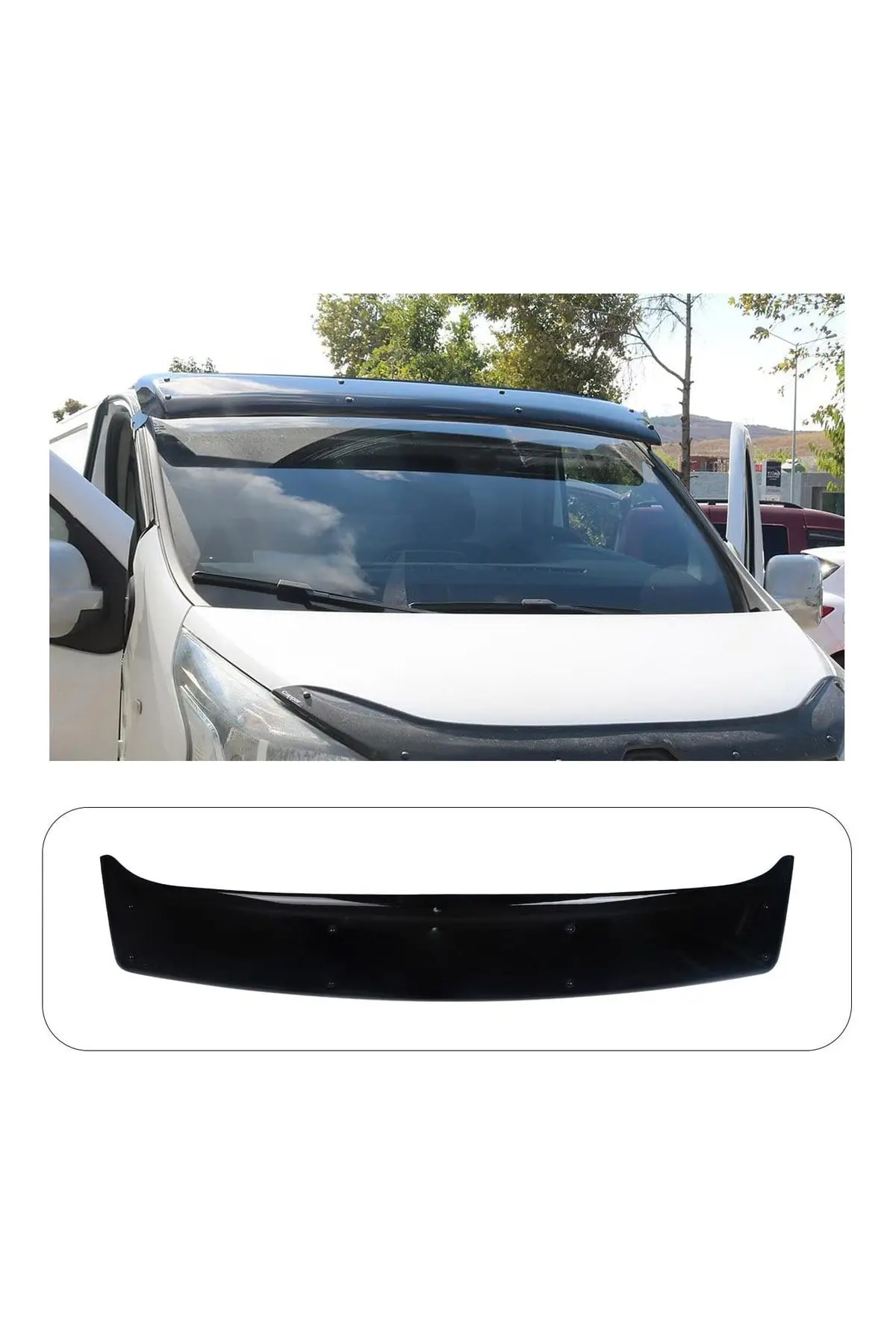 Renault Trafic 2014-2019 Uyumlu Ön Cam Dış Güneşlik (Sunvisor) ABS Siyah (1)