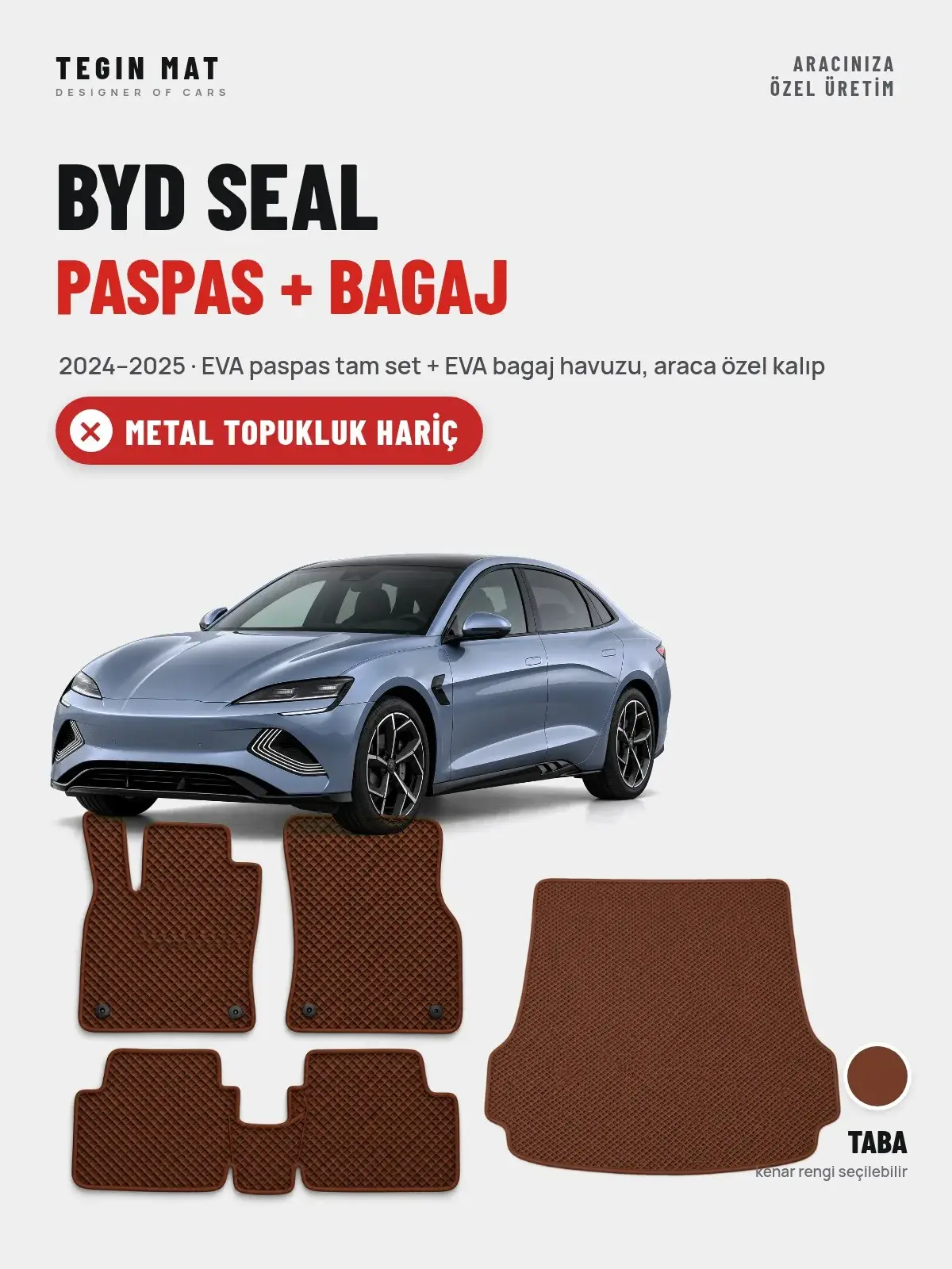 BYD Seal EVA Paspas + Bagaj Havuzu Seti (2024–2025) Taba – Metal Topukluk Hariç (1)