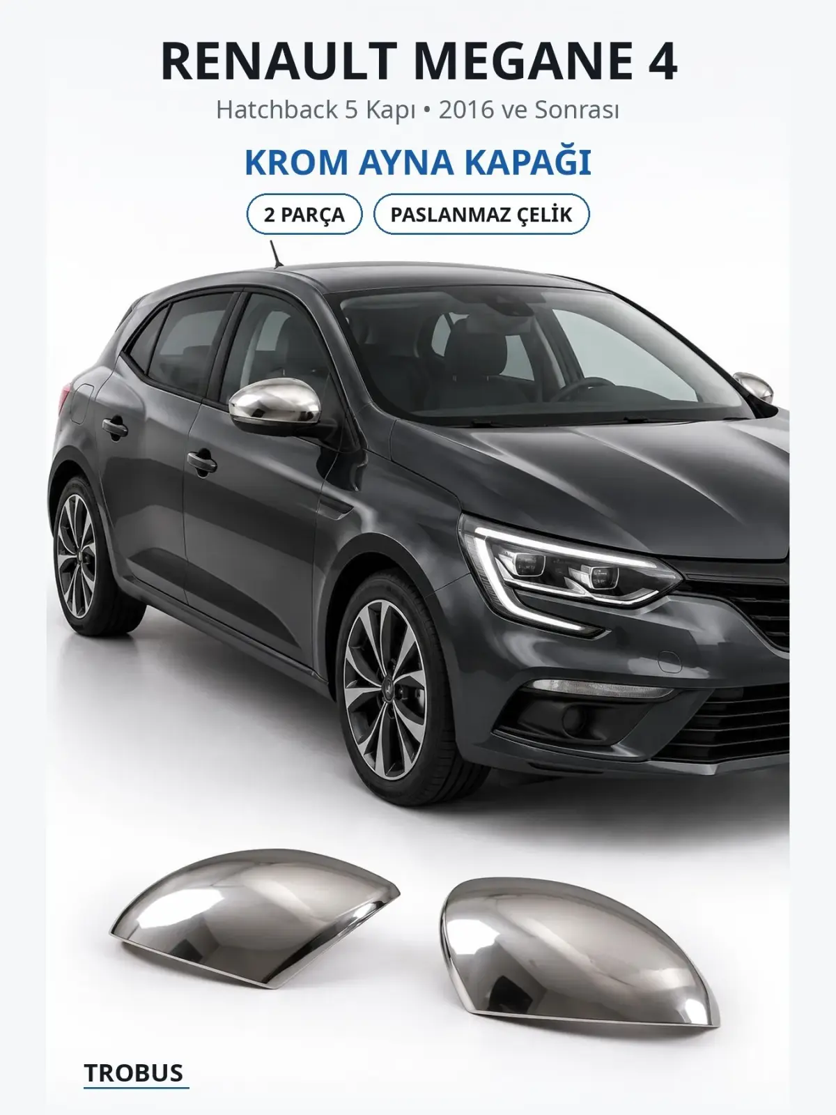 Renault Megane 4 krom ayna kapağı 1