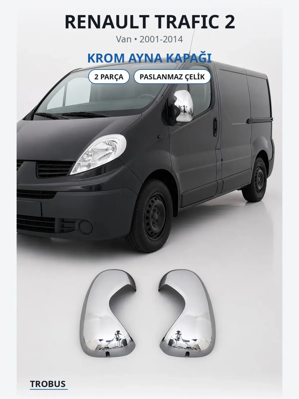 Renault Trafic 2 krom ayna kapağı 1