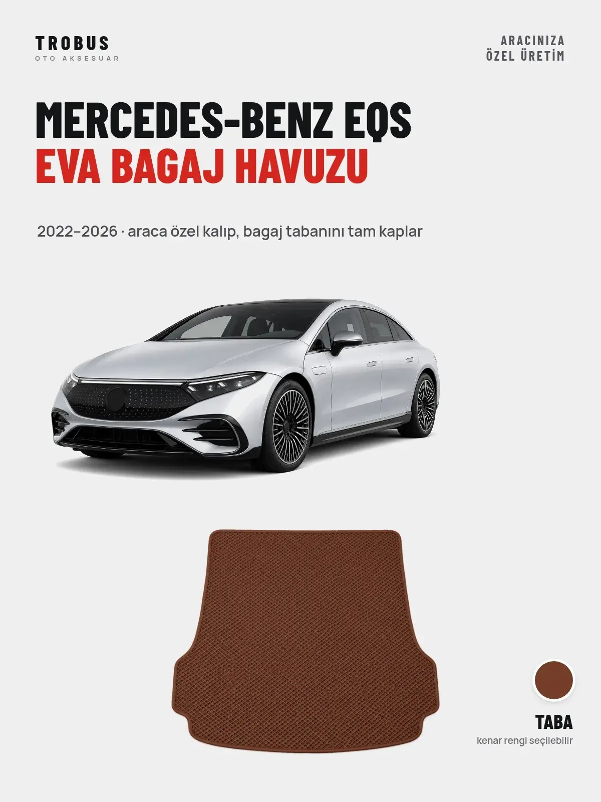 Mercedes-Benz EQS EVA Bagaj Havuzu (2022–2026) Taba – Araca Özel Kalıp (1)