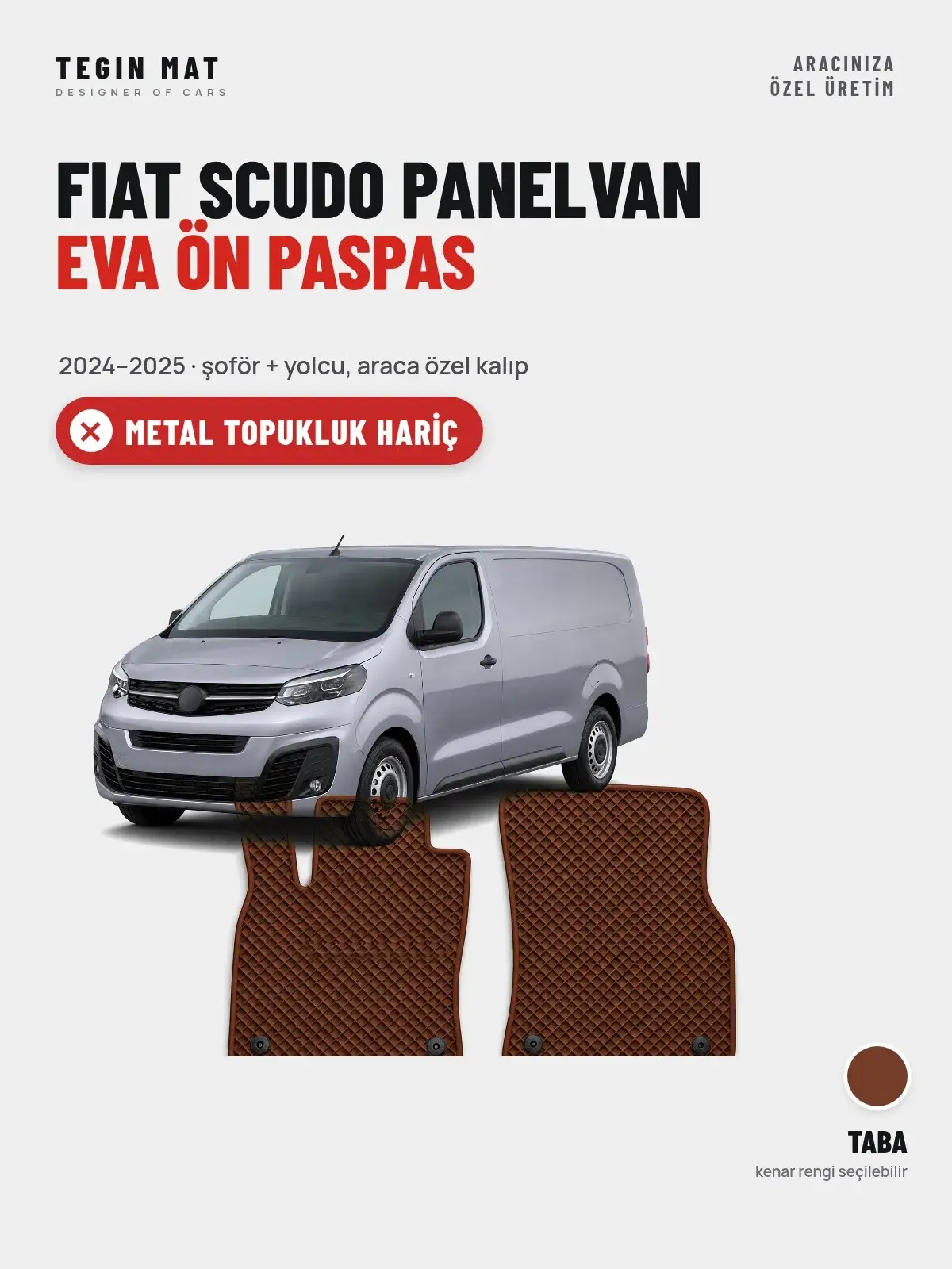 Fiat Scudo Panelvan EVA Ön Paspas (2024–2025) Taba – Metal Topukluk Hariç (1)