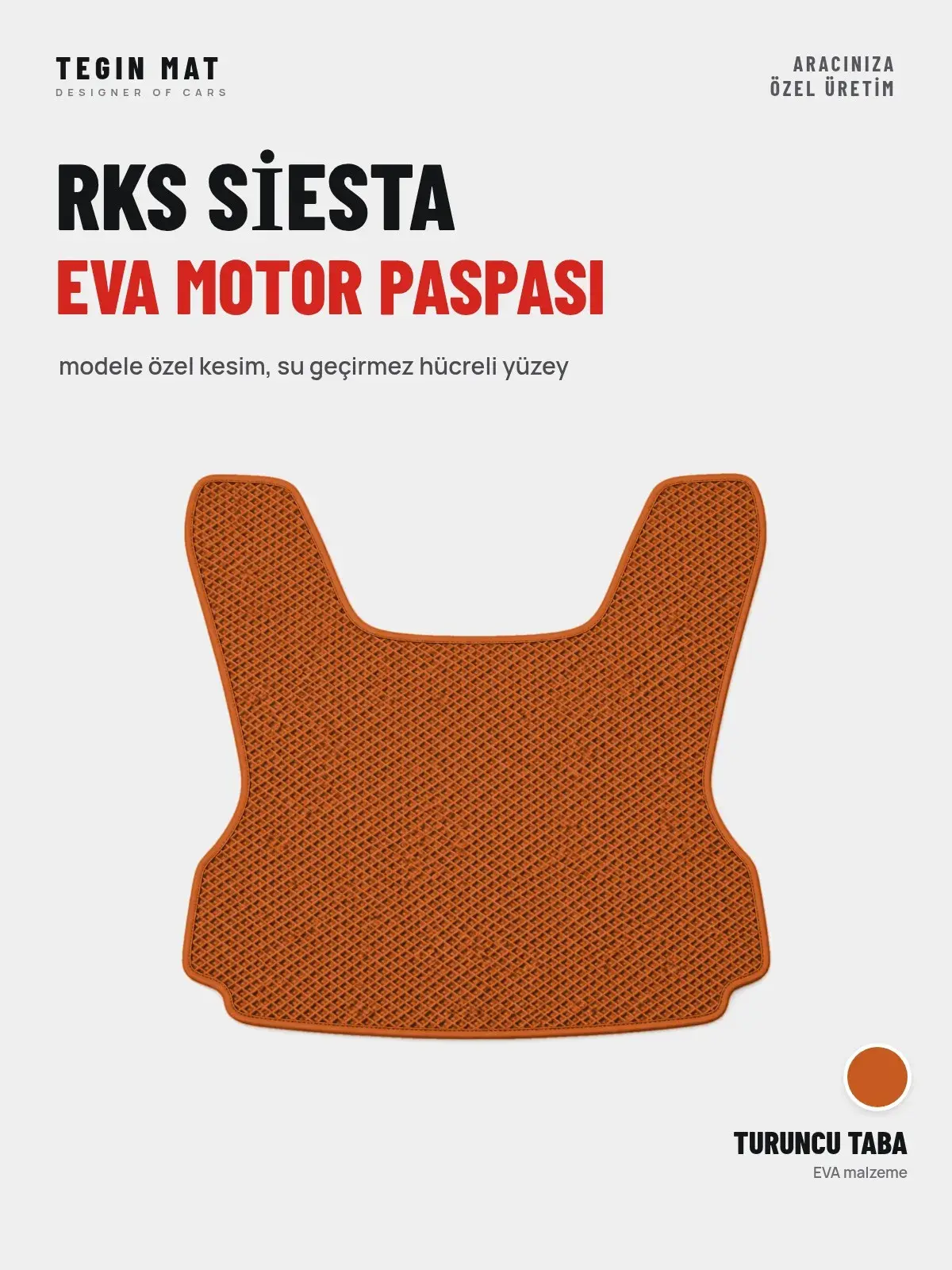 Rks Si̇esta EVA Motor Paspası Turuncu Taba – Modele Özel Kesim (1)