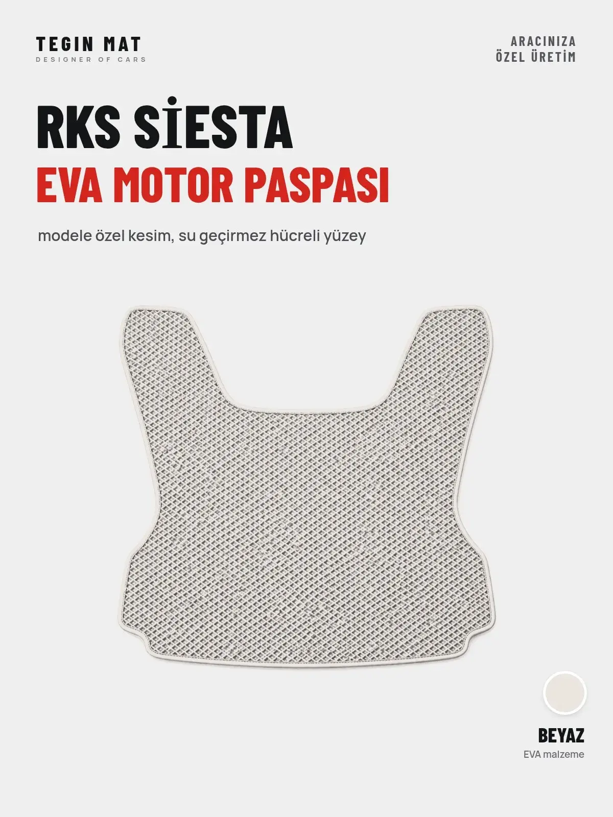 Rks Si̇esta EVA Motor Paspası Beyaz – Modele Özel Kesim (1)