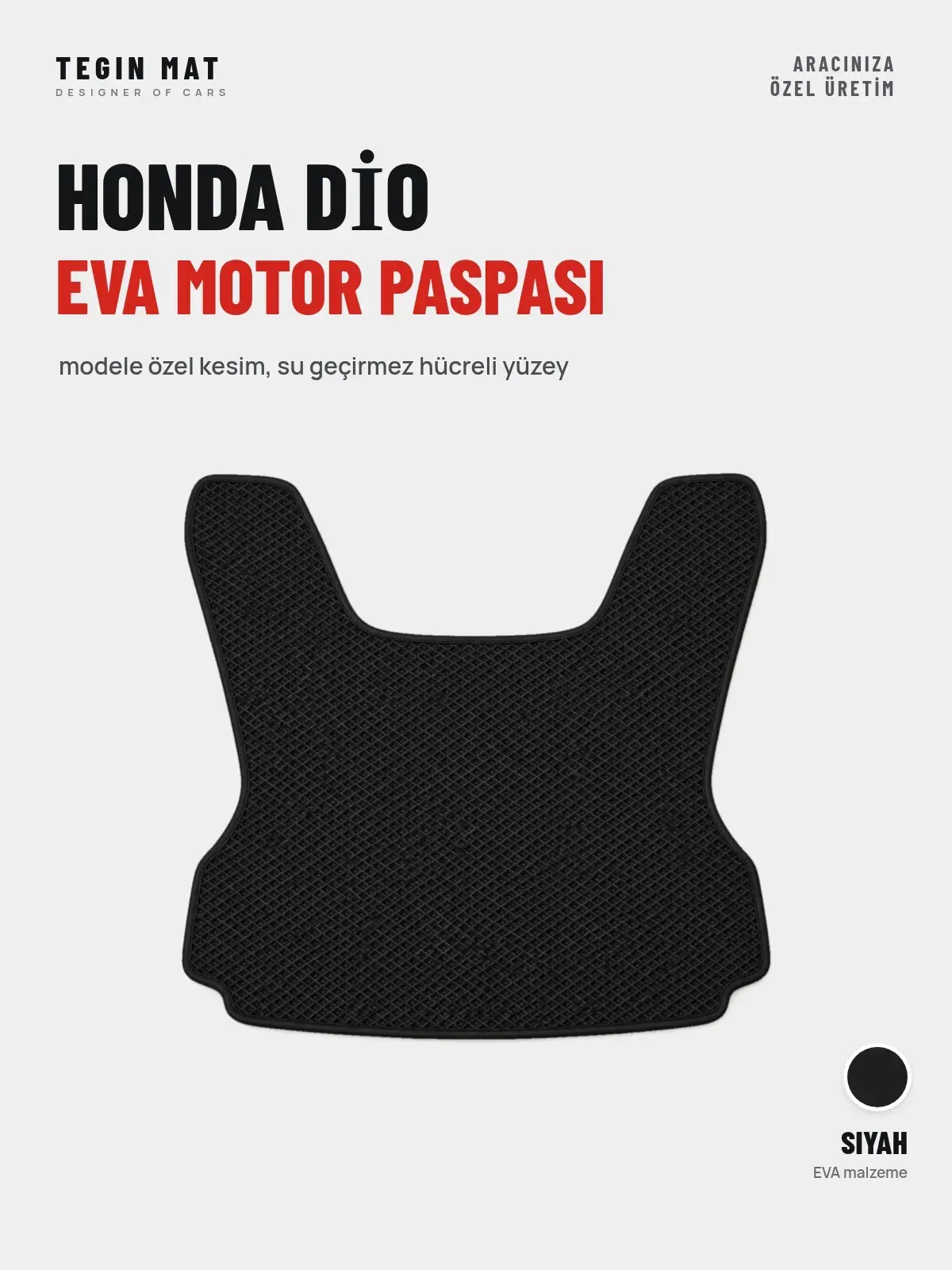 Honda Di̇o EVA Motor Paspası Siyah – Modele Özel Kesim (1)