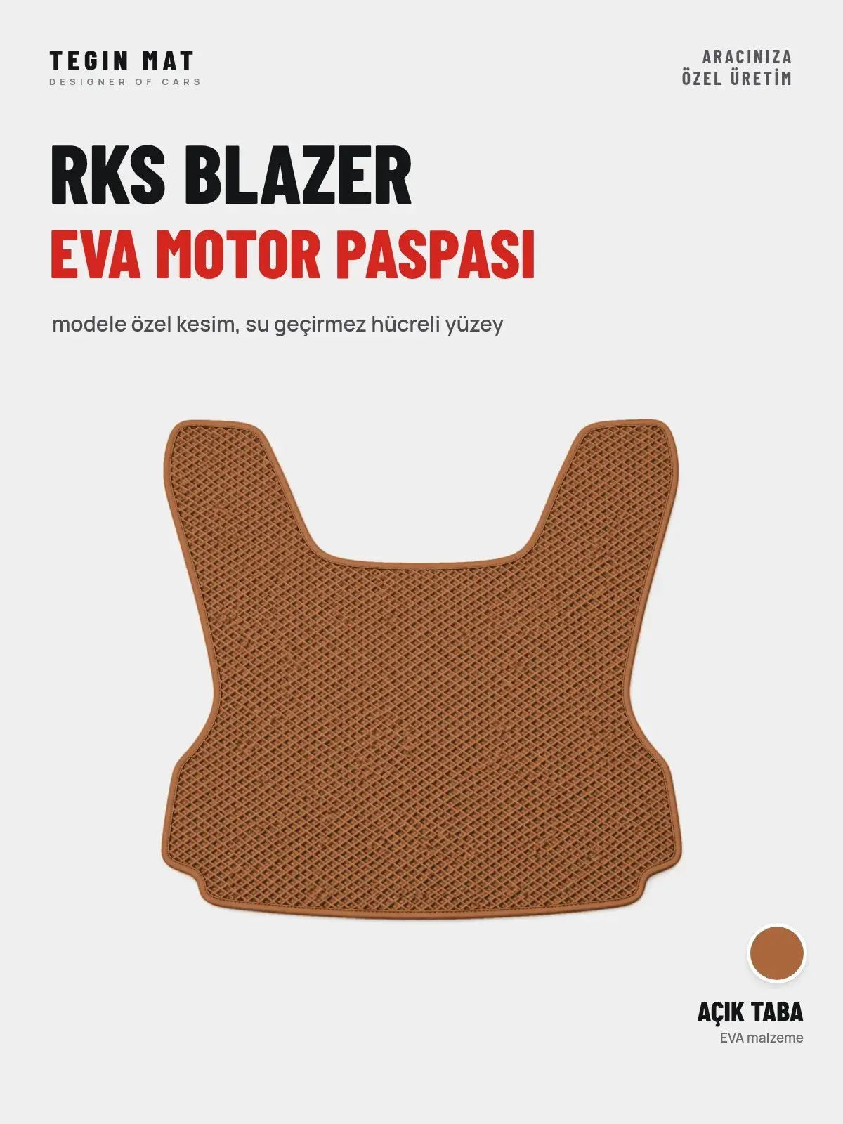 Rks Blazer EVA Motor Paspası Açık Taba – Modele Özel Kesim (1)