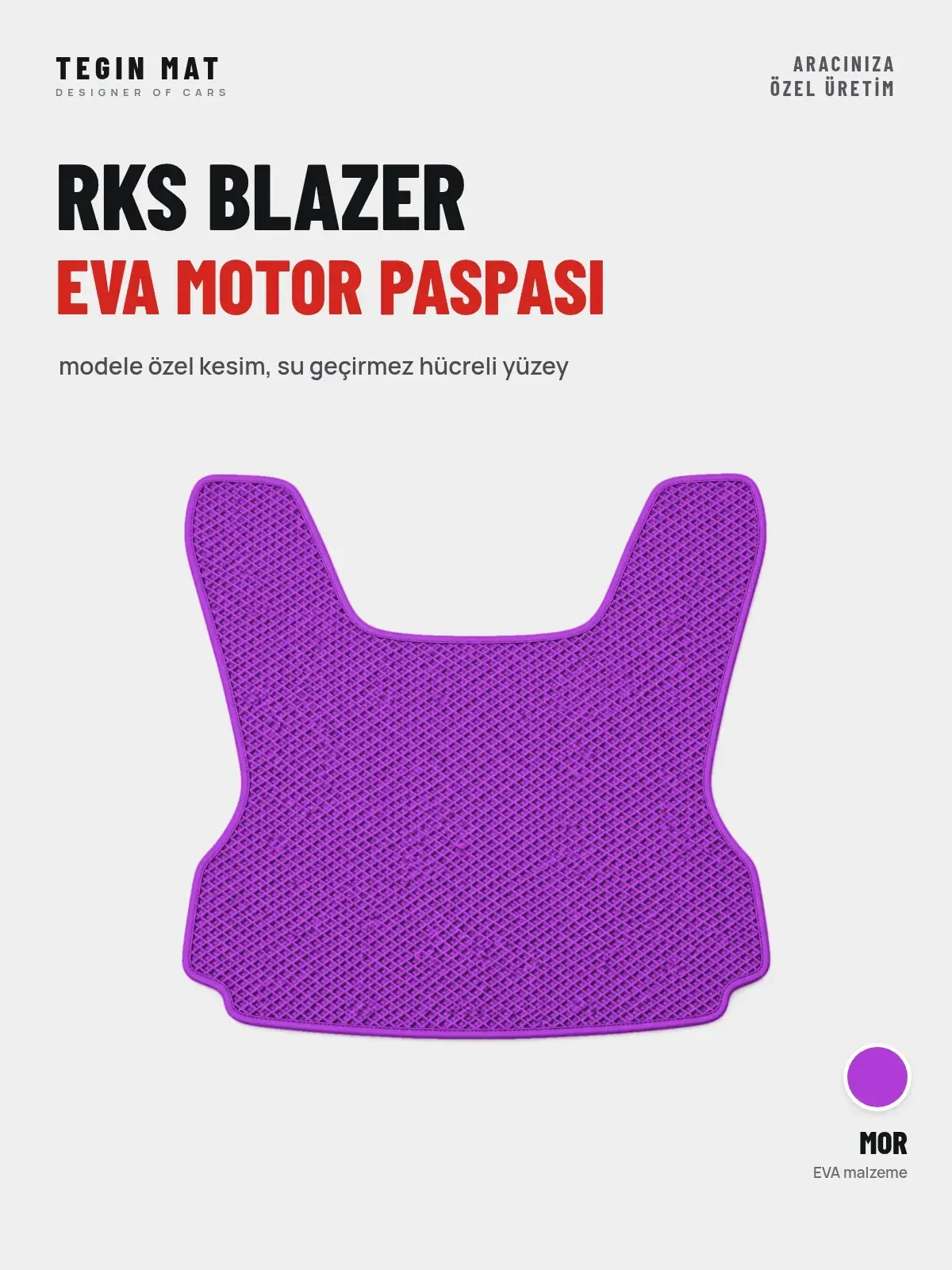 Rks Blazer EVA Motor Paspası Mor – Modele Özel Kesim (1)