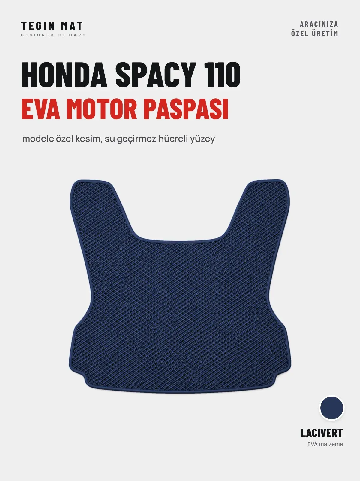 Honda Spacy 110 EVA Motor Paspası Lacivert – Modele Özel Kesim (1)