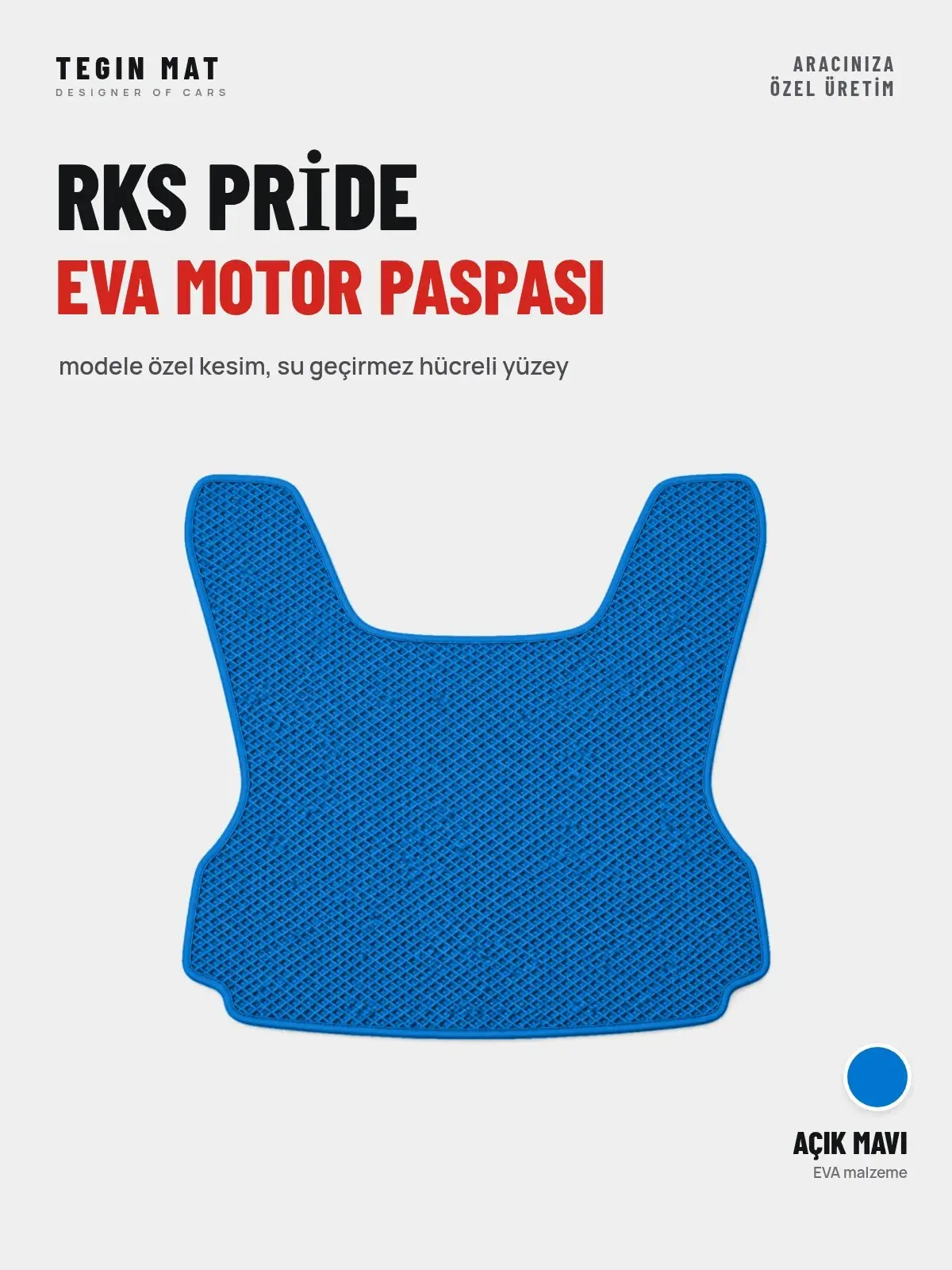 Rks Pri̇de EVA Motor Paspası Açık Mavi – Modele Özel Kesim (1)