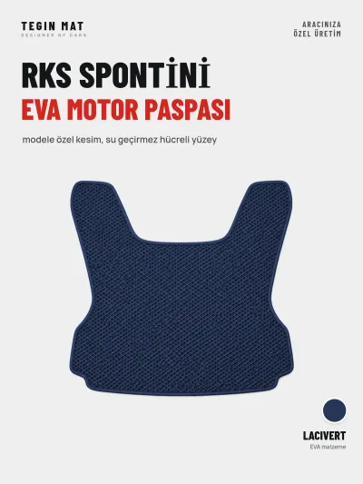Rks Sponti̇ni̇ EVA Motor Paspası Lacivert – Modele Özel Kesim