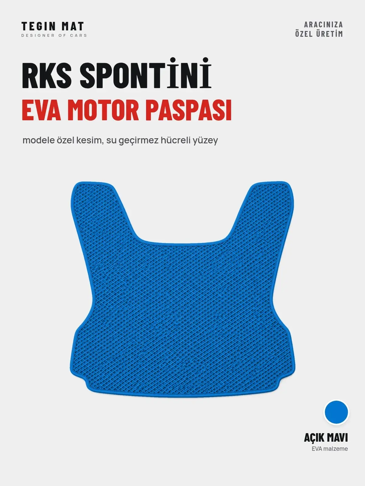 Rks Sponti̇ni̇ EVA Motor Paspası Açık Mavi – Modele Özel Kesim (1)
