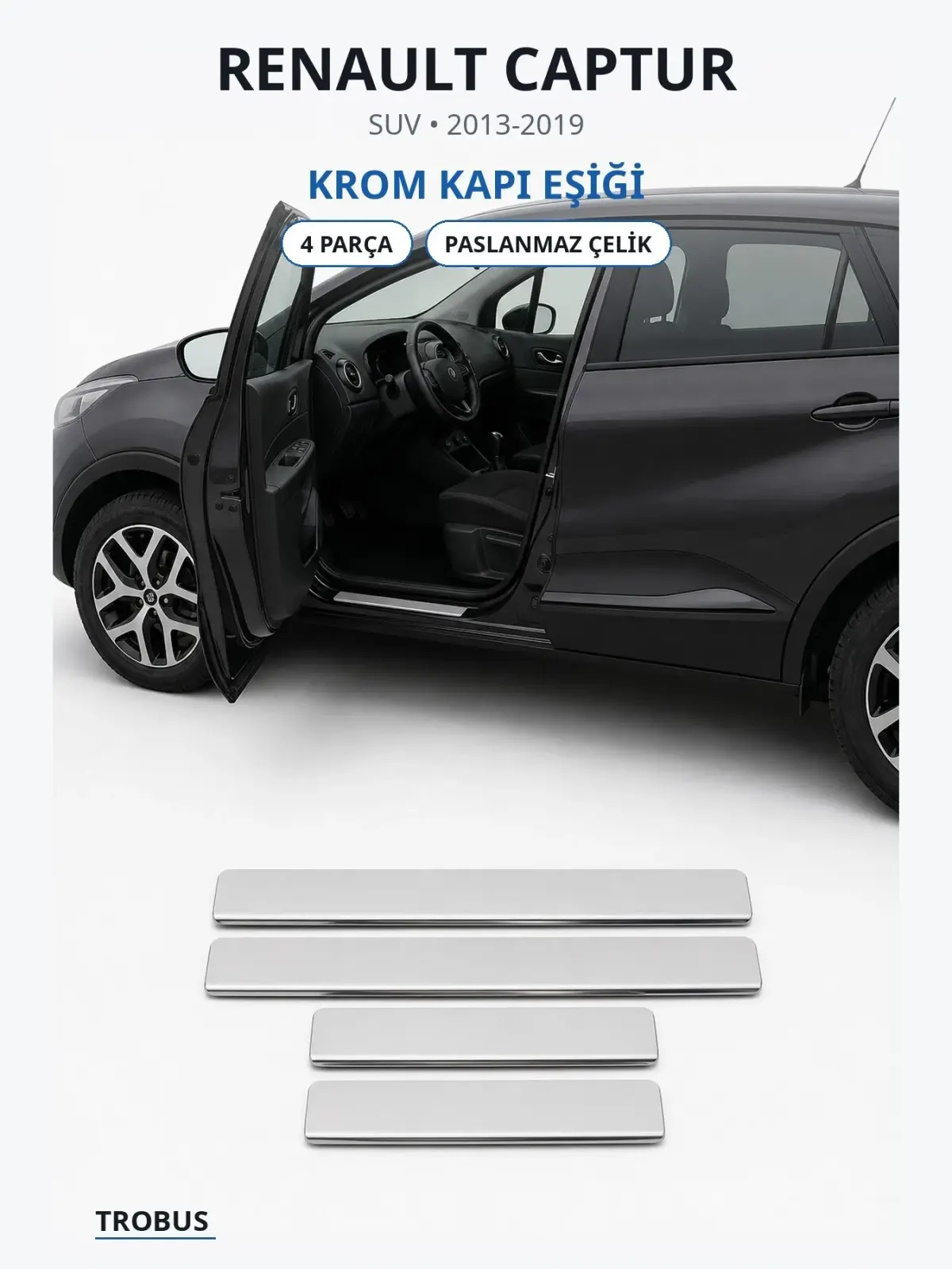 Renault Captur krom kapı eşiği 1