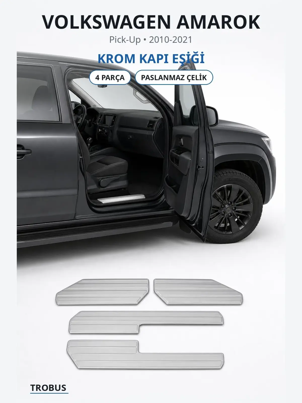 Volkswagen Amarok krom kapı eşiği 1