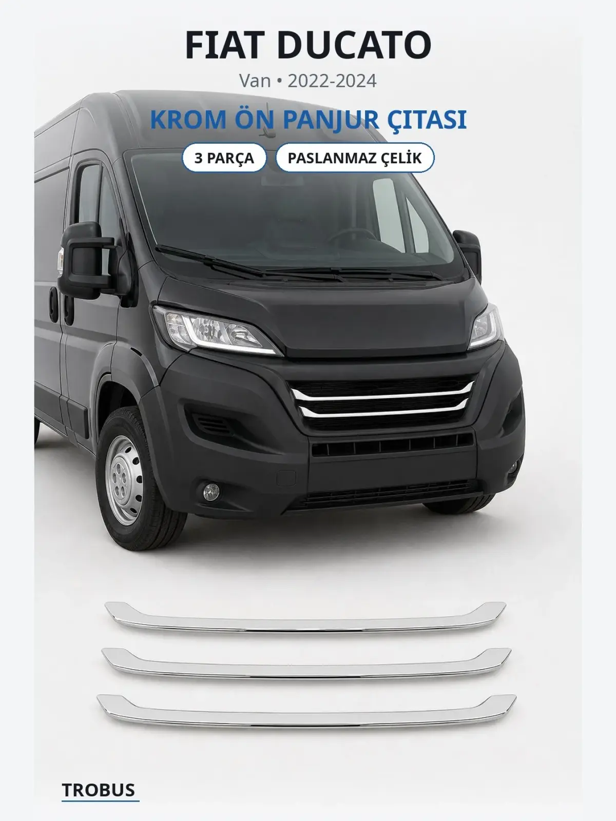 Fiat Ducato krom ön panjur çıtası 1