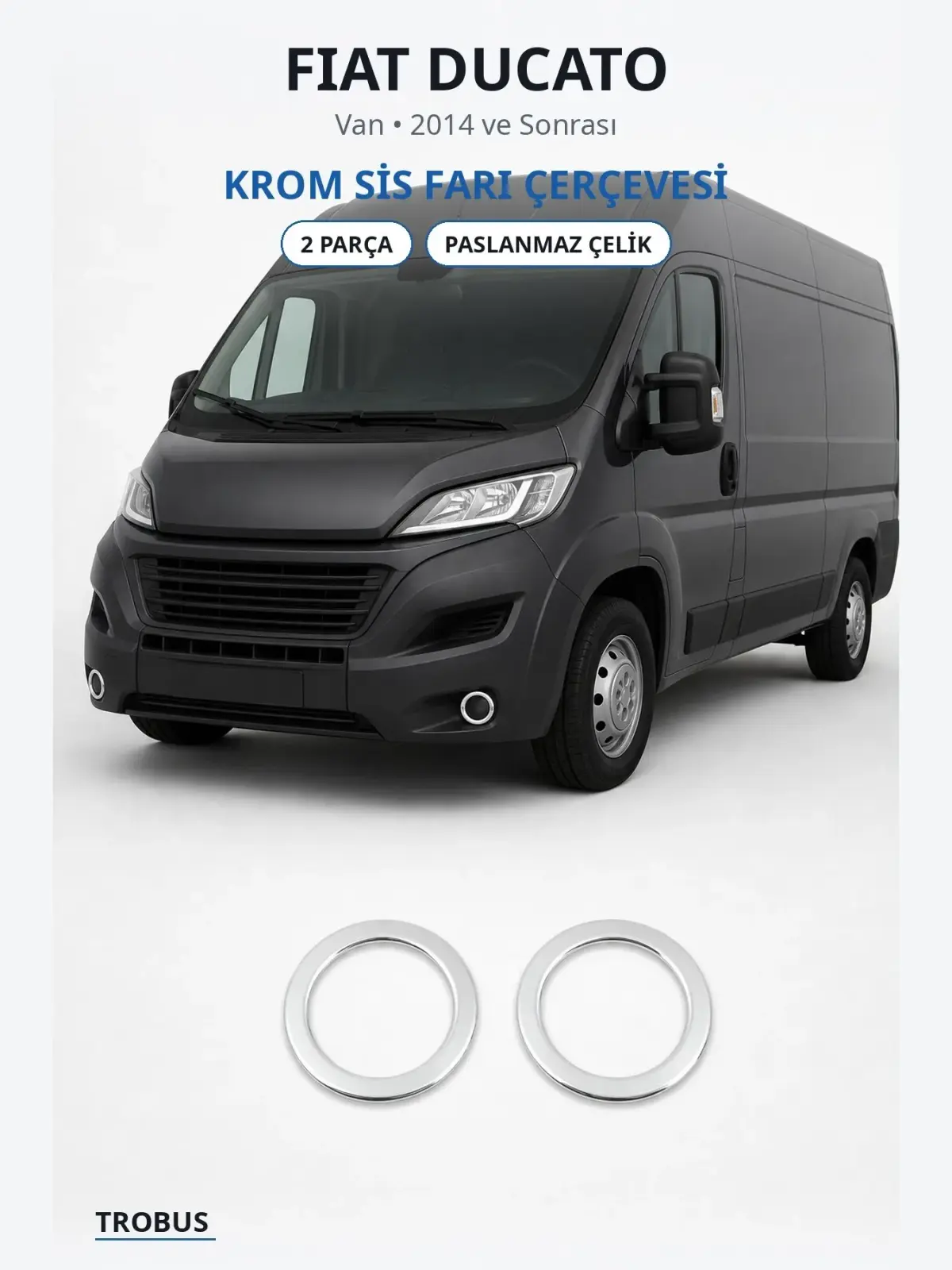 Fiat Ducato krom sis farı çerçevesi 1