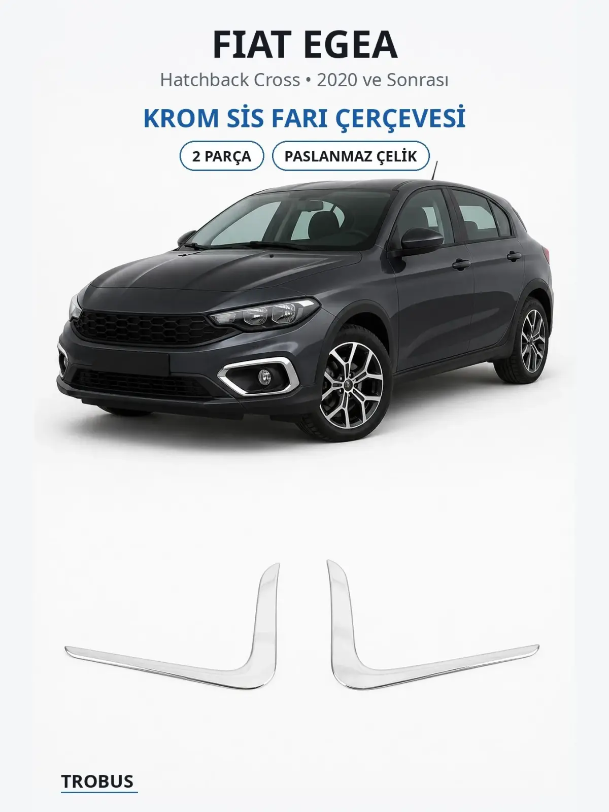 Fiat Egea krom sis farı çerçevesi 1