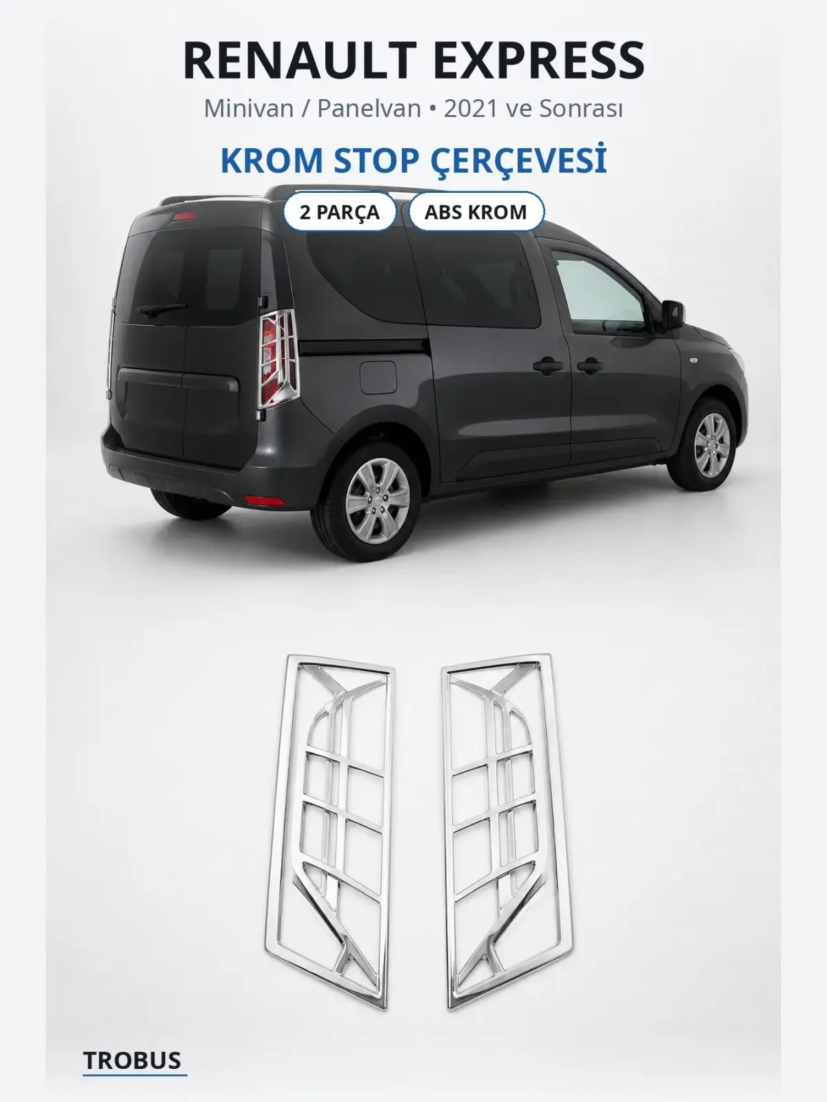 Renault Express krom stop çerçevesi 1