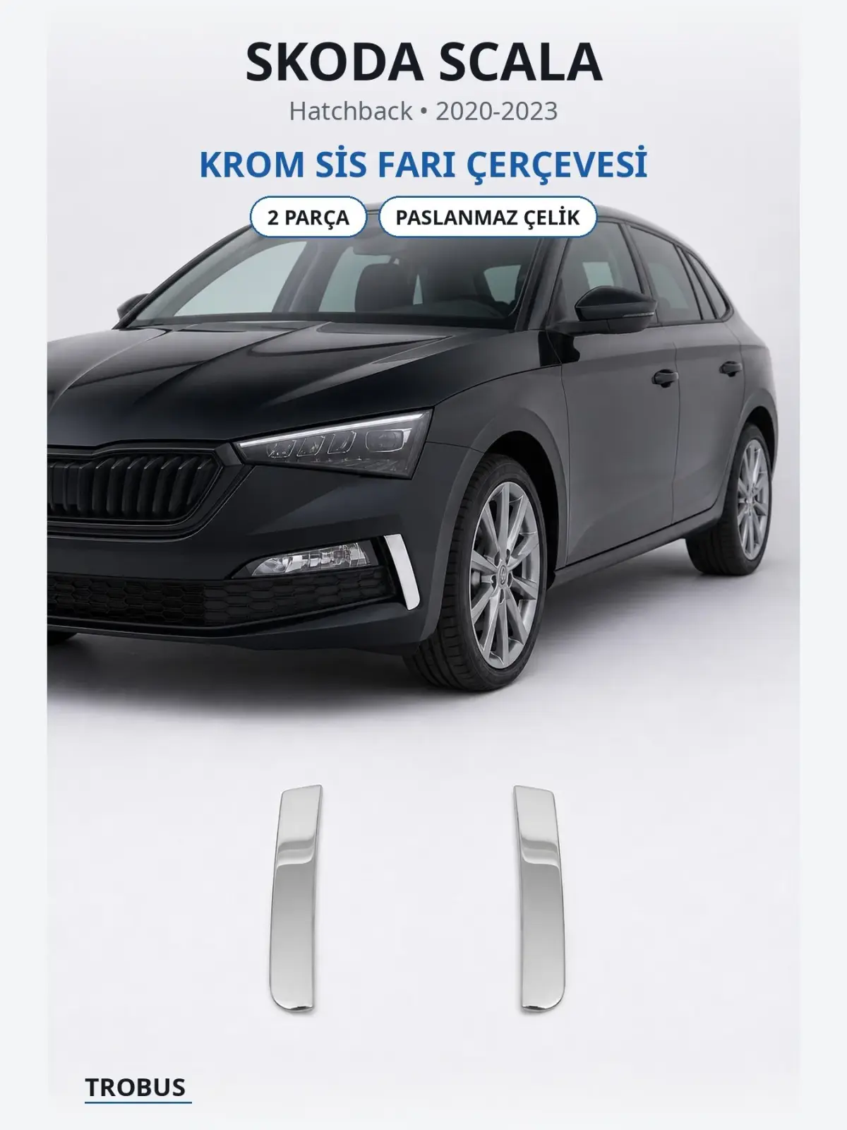 Skoda Scala krom sis farı çerçevesi 1