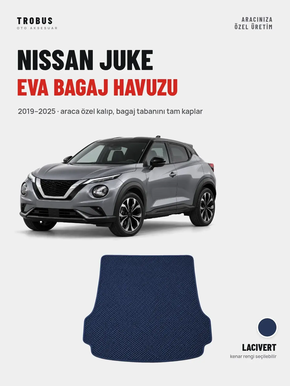 Nissan Juke EVA Bagaj Havuzu (2019–2025) Lacivert – Araca Özel Kalıp (1)