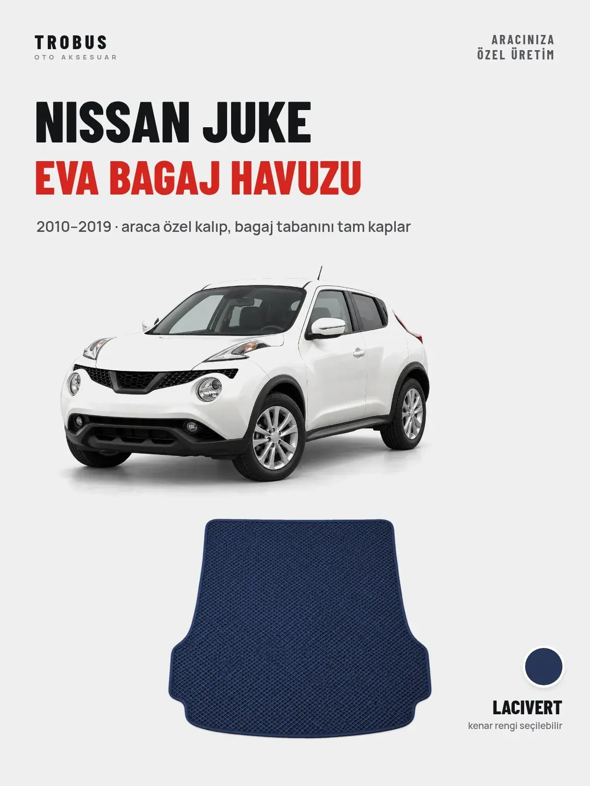 Nissan Juke EVA Bagaj Havuzu (2010–2019) Lacivert – Araca Özel Kalıp (1)