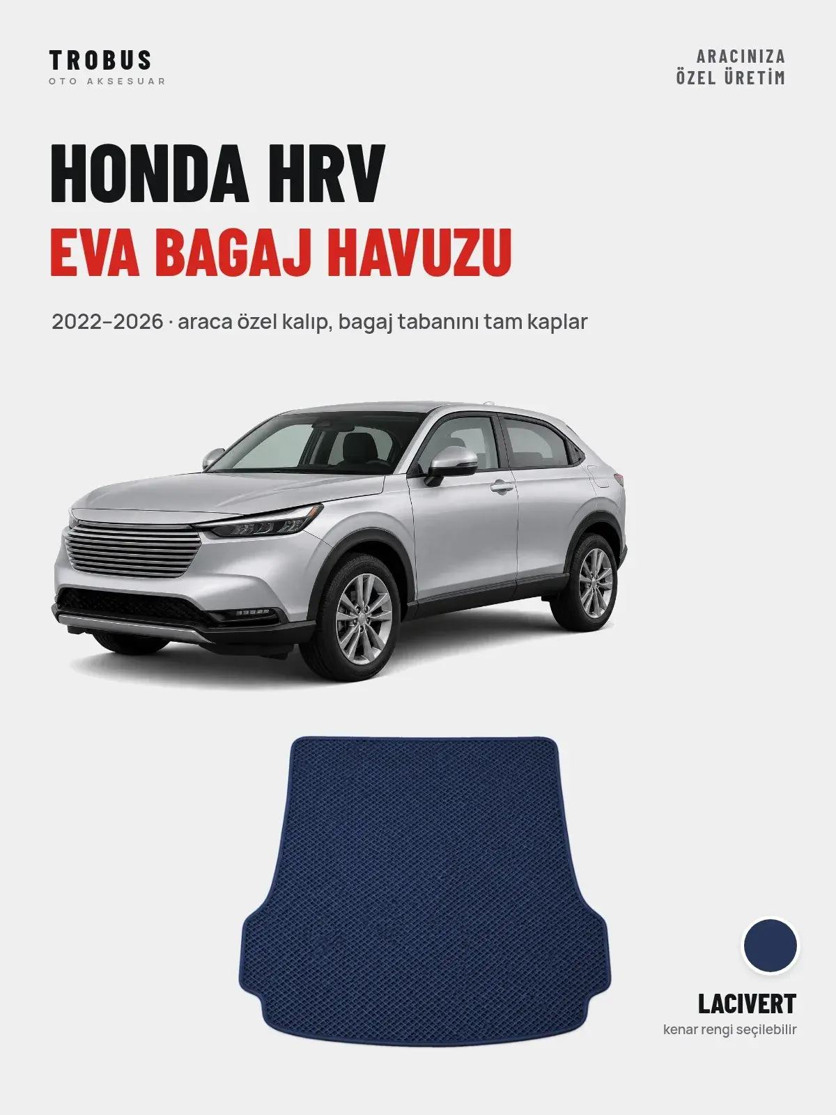 Honda Hrv EVA Bagaj Havuzu (2022–2026) Lacivert – Araca Özel Kalıp (1)