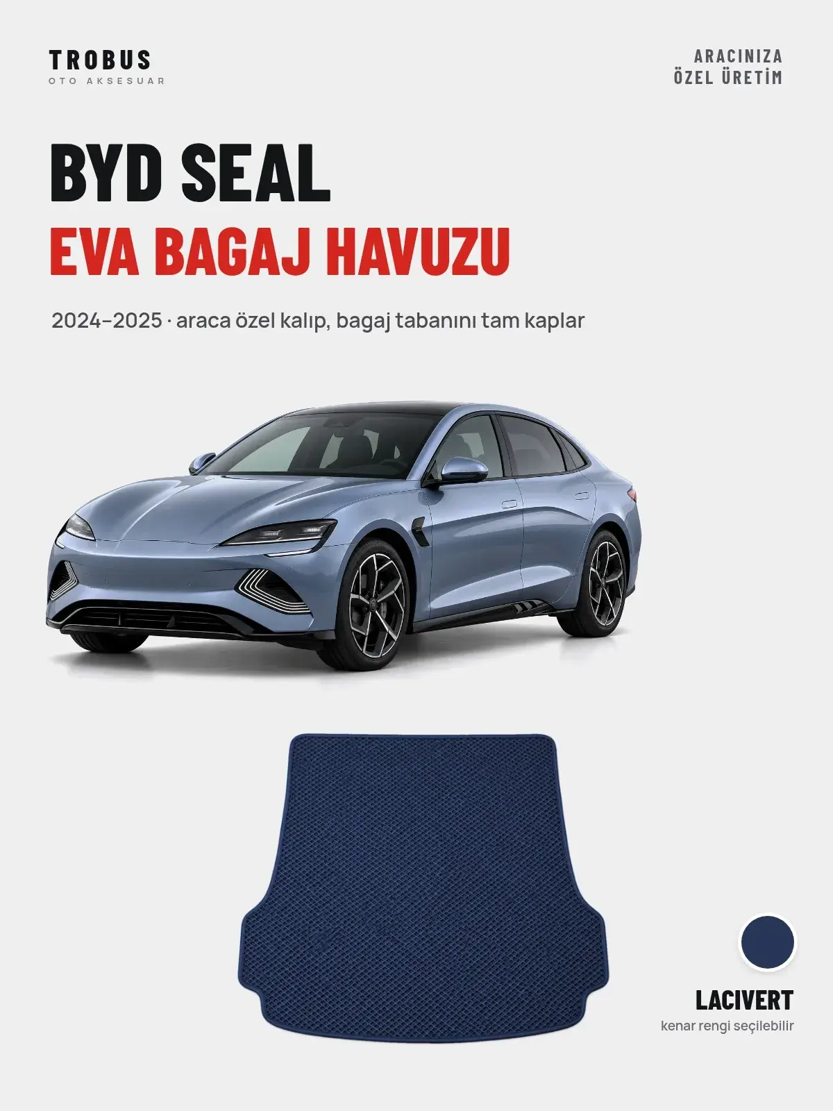BYD Seal EVA Bagaj Havuzu (2024–2025) Lacivert – Araca Özel Kalıp (1)