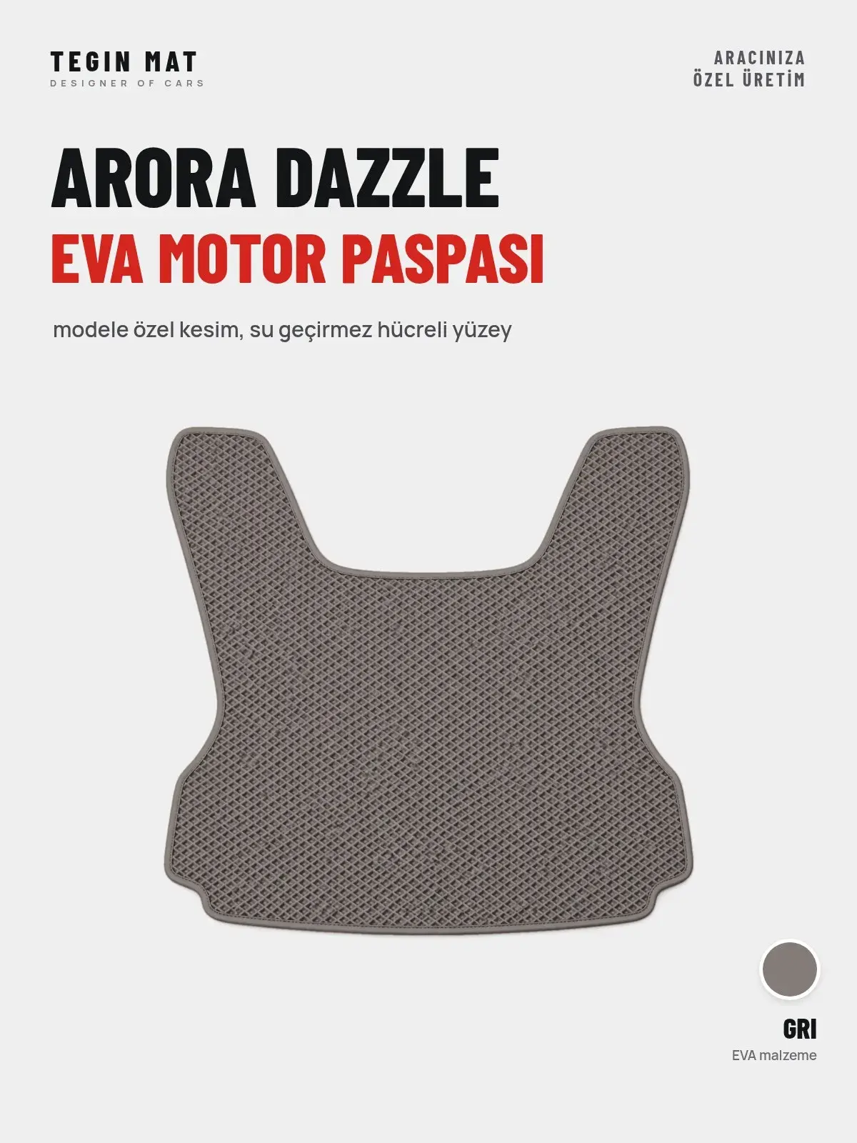 Arora Dazzle EVA Motor Paspası Gri – Modele Özel Kesim (1)
