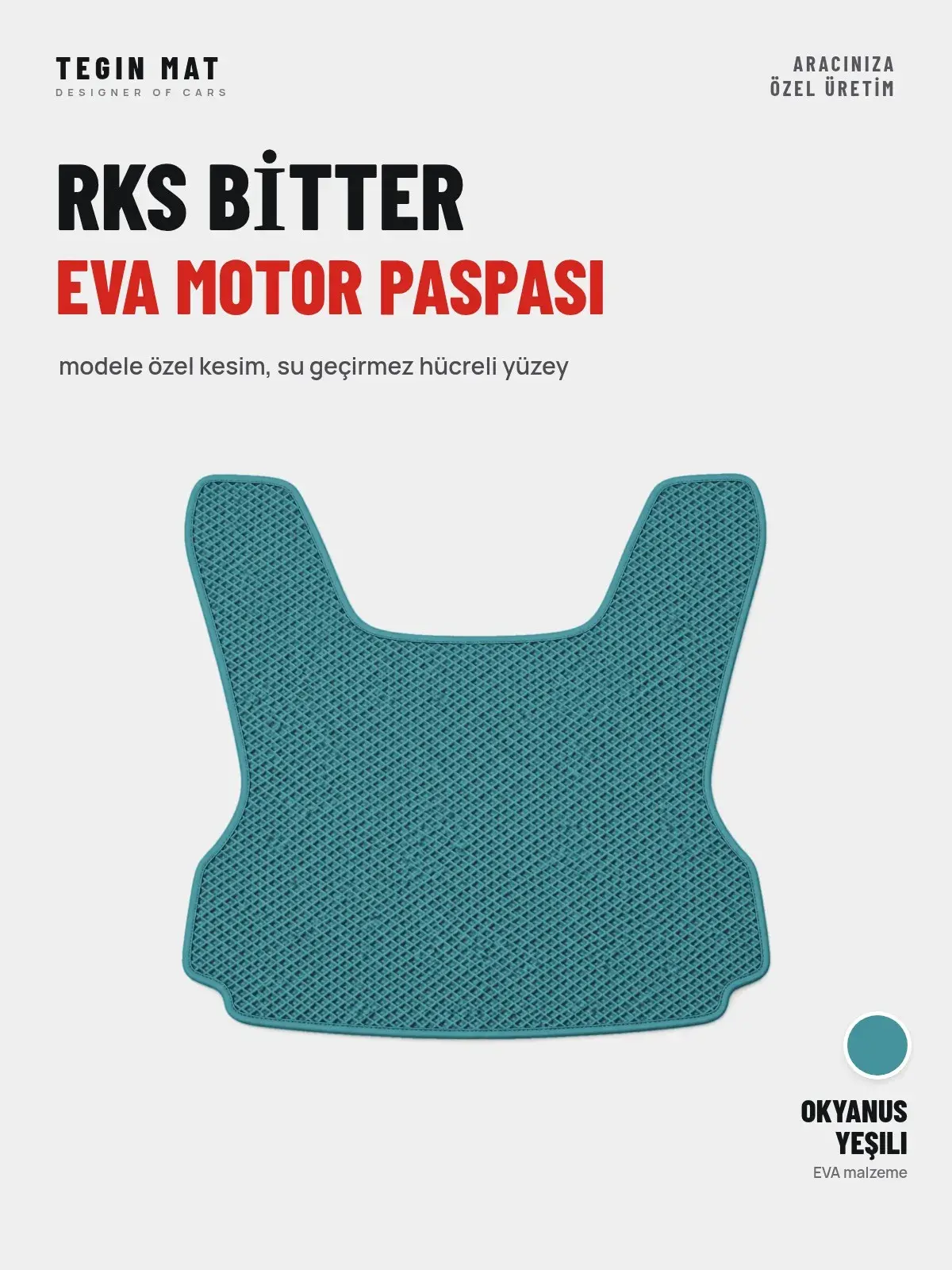 Rks Bi̇tter EVA Motor Paspası Okyanus Yeşili – Modele Özel Kesim (1)