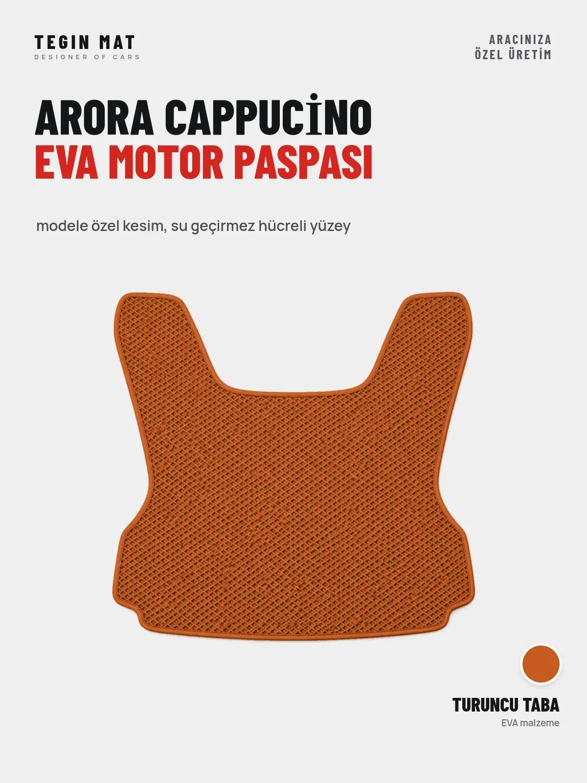 Arora Cappuci̇no EVA Motor Paspası Turuncu Taba – Modele Özel Kesim (1)