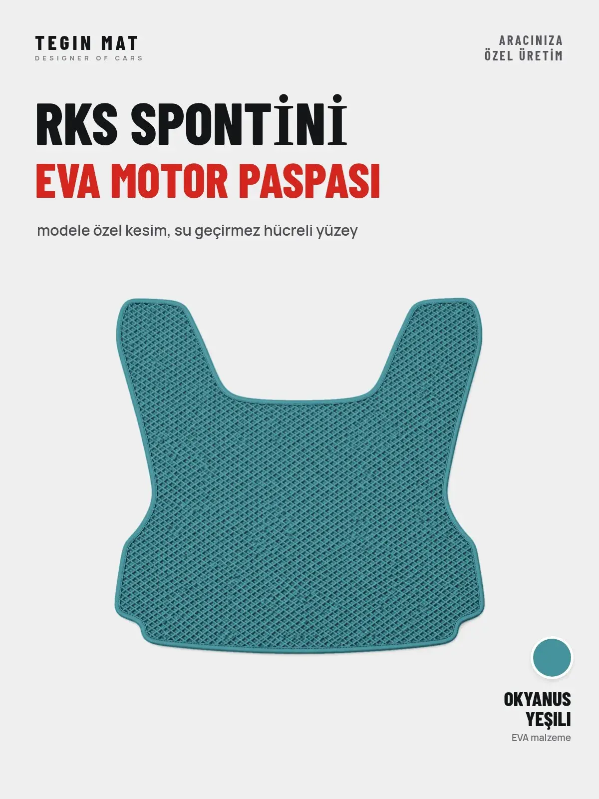 Rks Sponti̇ni̇ EVA Motor Paspası Okyanus Yeşili – Modele Özel Kesim (1)