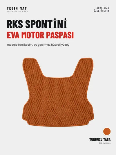 Rks Sponti̇ni̇ EVA Motor Paspası Turuncu Taba – Modele Özel Kesim