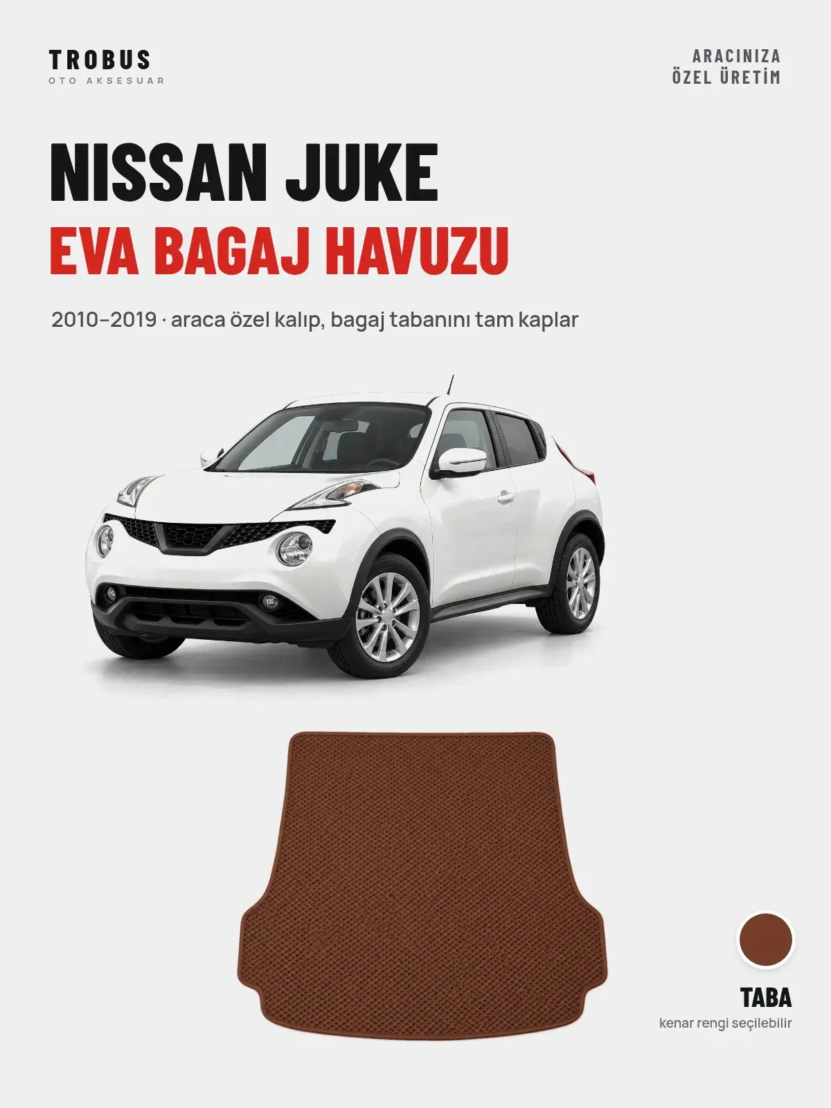 Nissan Juke EVA Bagaj Havuzu (2010–2019) Taba – Araca Özel Kalıp (1)