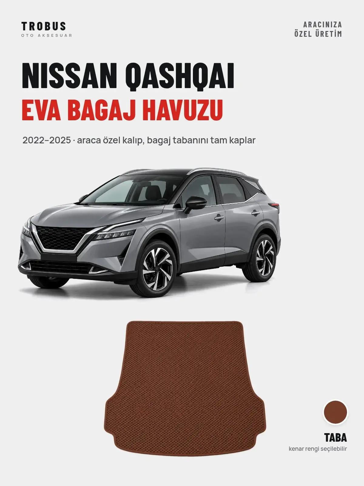 Nissan Qashqai EVA Bagaj Havuzu (2022–2025) Taba – Araca Özel Kalıp (1)