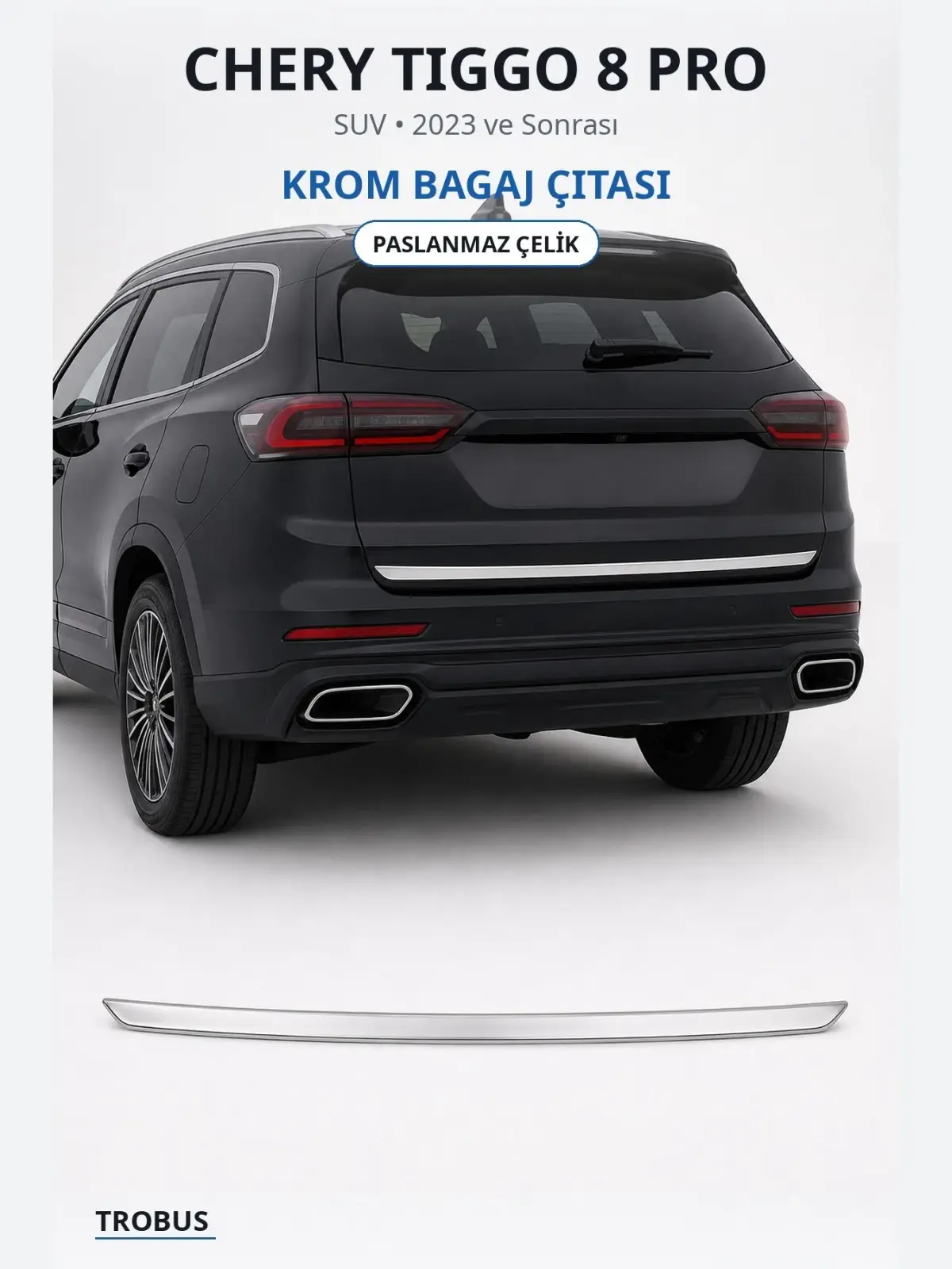 Chery Tiggo 8 Pro krom bagaj çıtası 1