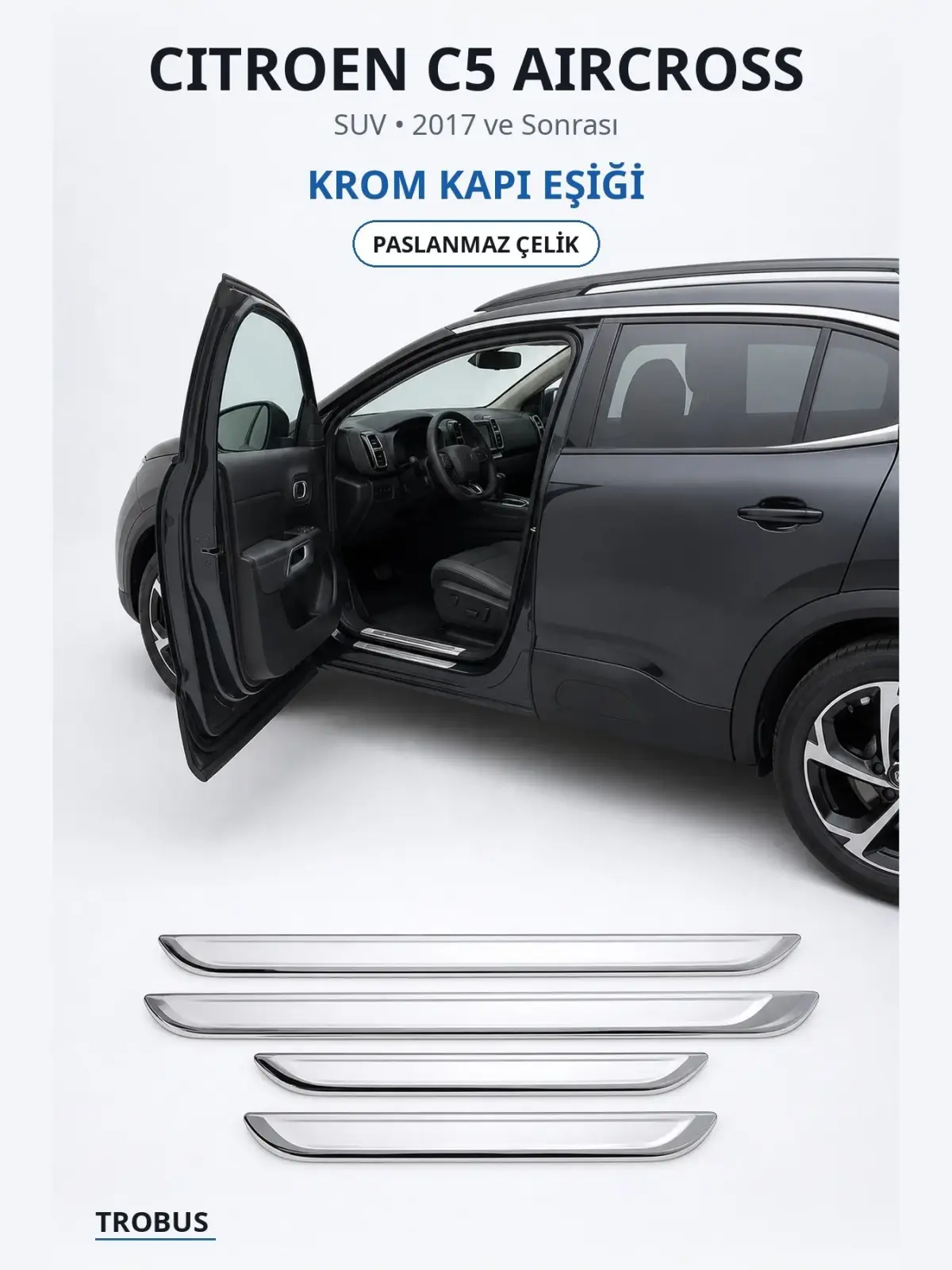Citroen C5 Aircross krom kapı eşiği 1