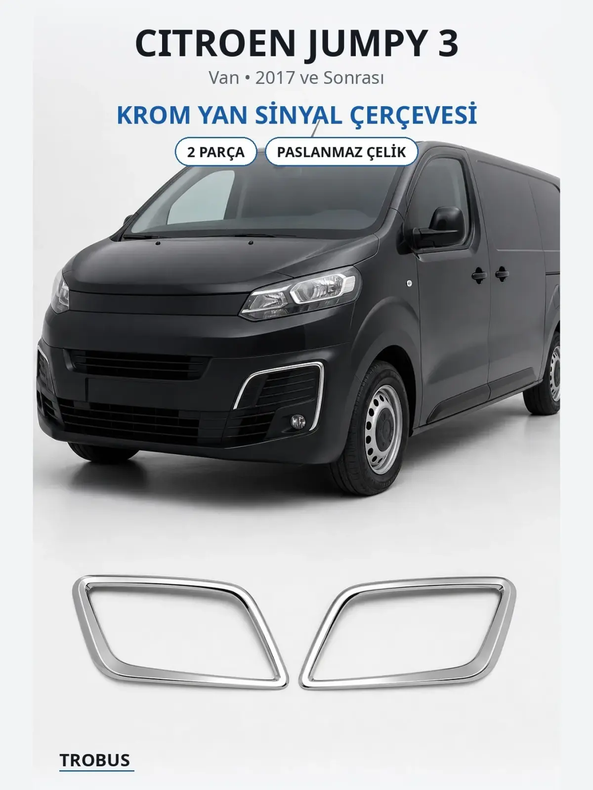 Citroen Jumpy 3 krom yan sinyal çerçevesi 1