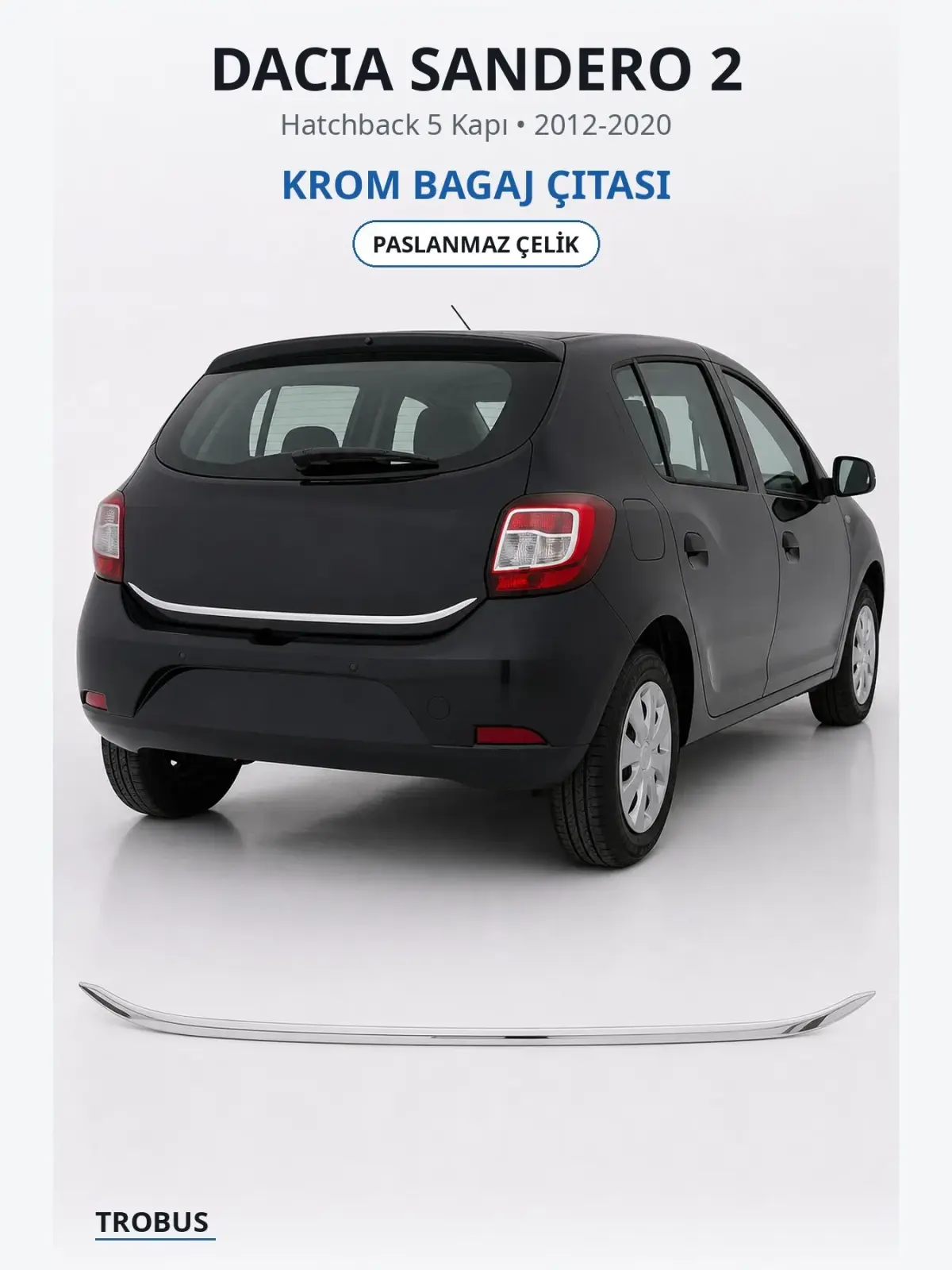 Dacia Sandero 2 krom bagaj çıtası 1
