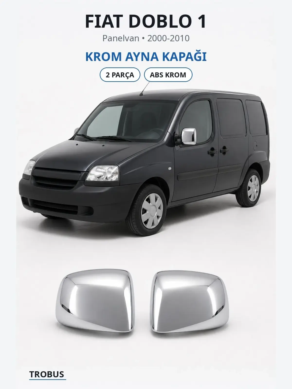 Fiat Doblo 1 krom ayna kapağı 1