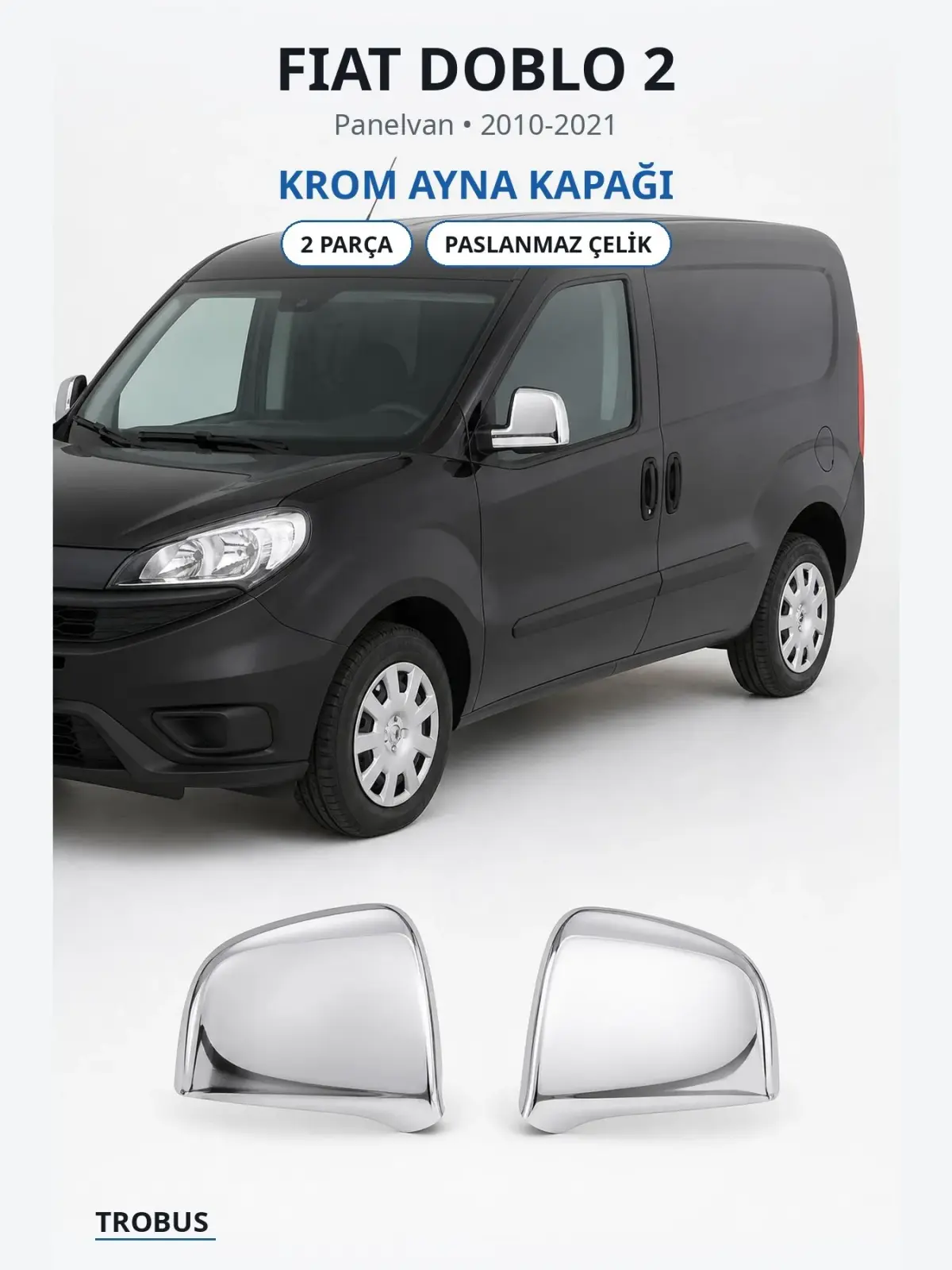 Fiat Doblo 2 krom ayna kapağı 1