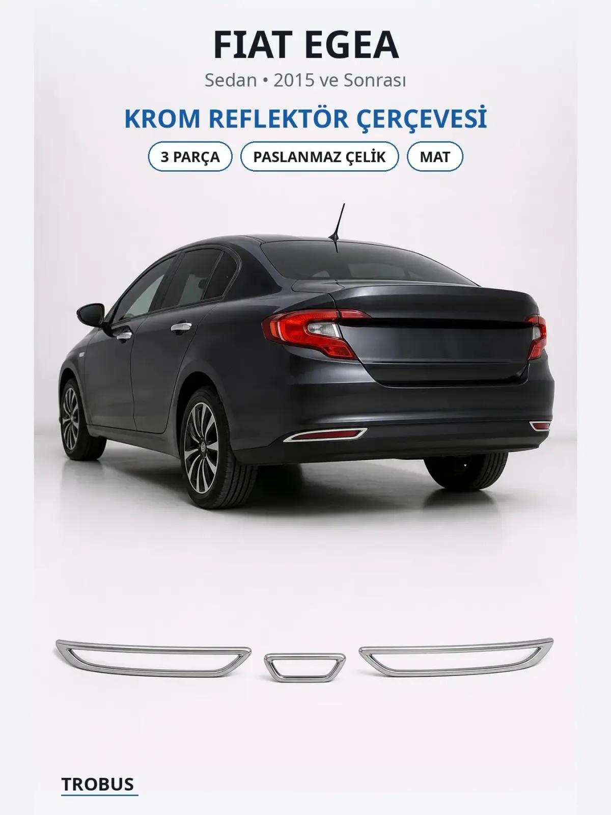 Fiat Egea krom reflektör çerçevesi 1