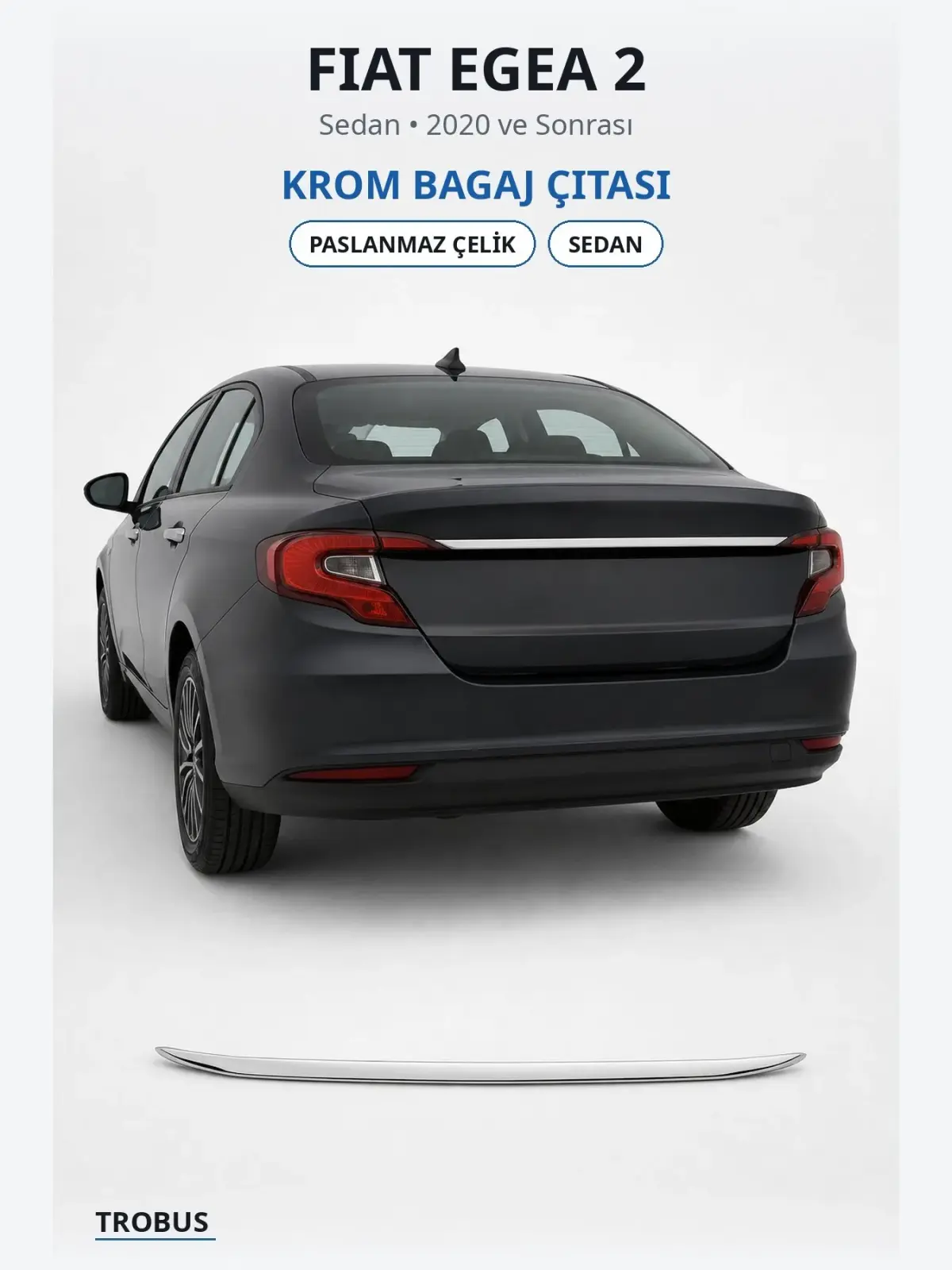 Fiat Egea 2 krom bagaj çıtası 1