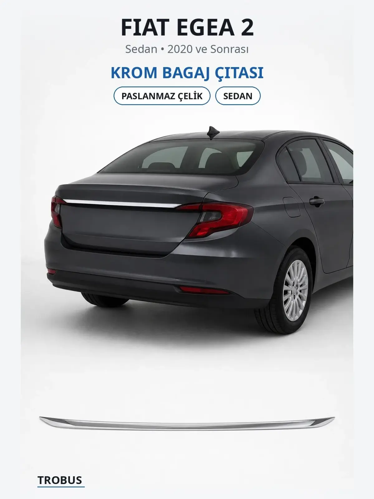 Fiat Egea 2 krom bagaj çıtası 1
