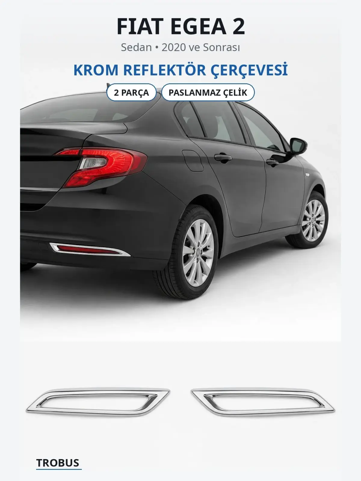 Fiat Egea 2 krom reflektör çerçevesi 1