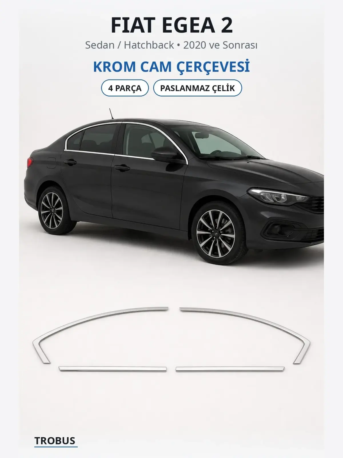 Fiat Egea 2 krom cam çerçevesi 1