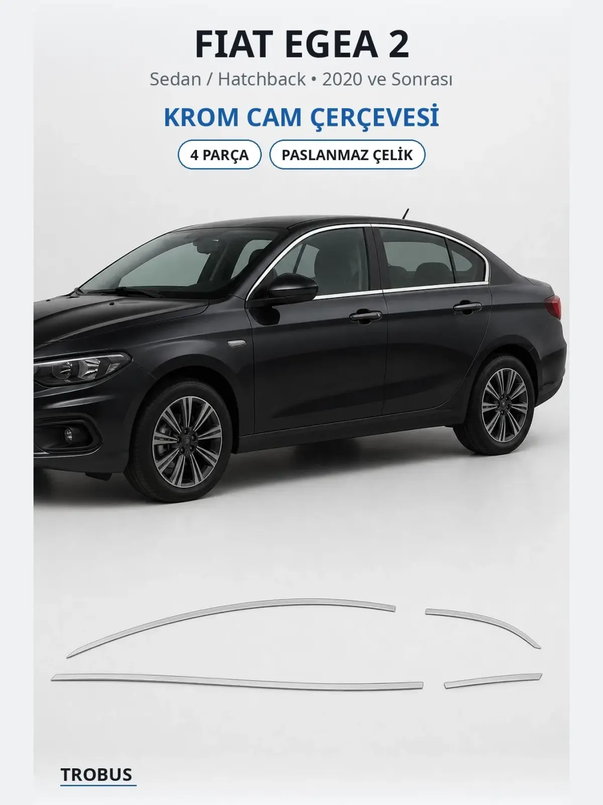 Fiat Egea 2 krom cam çerçevesi 1
